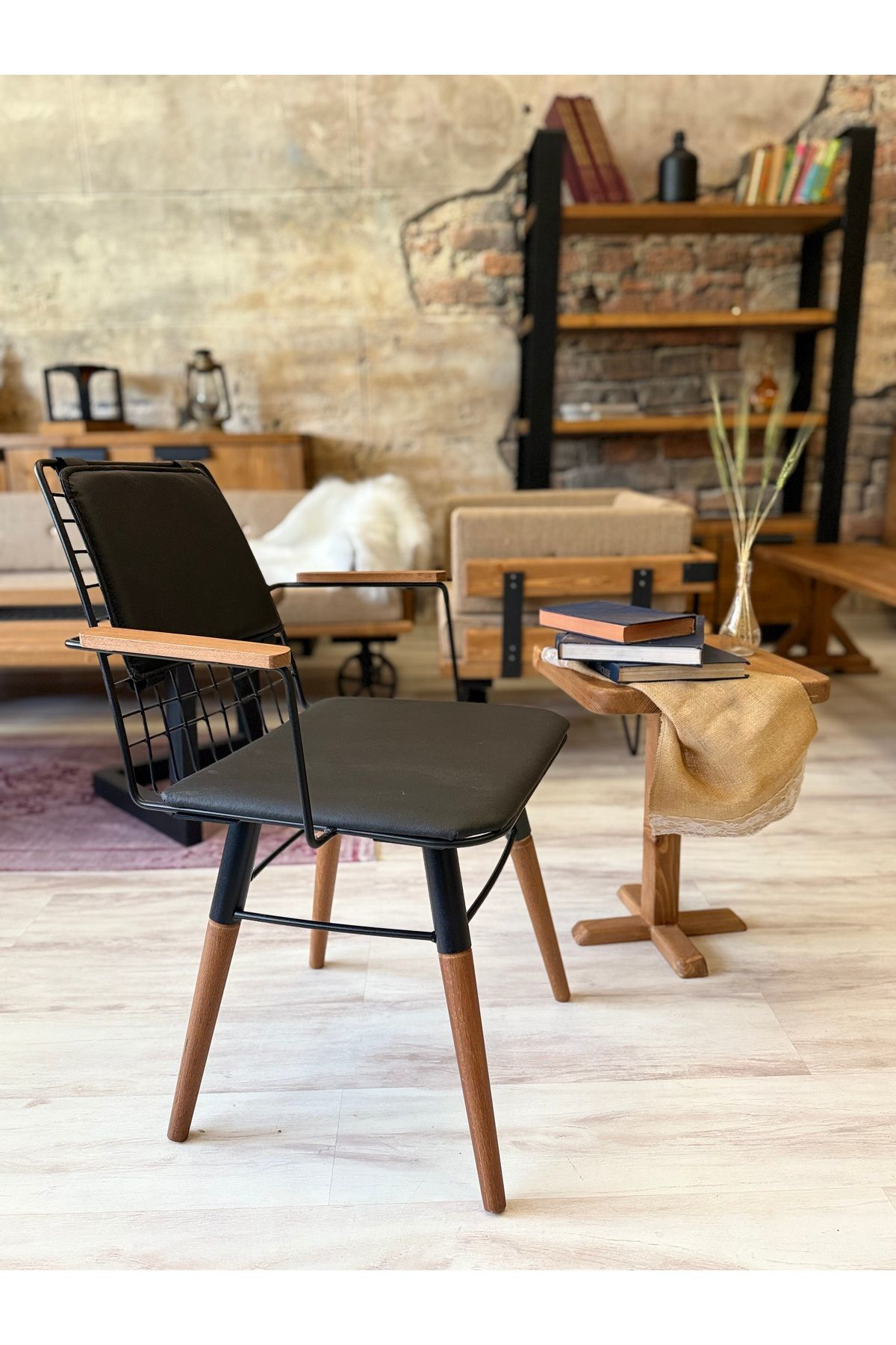 Nt Concept Ntconcept Vitra Sandalye Kollu Tel Ahşap Sandalye