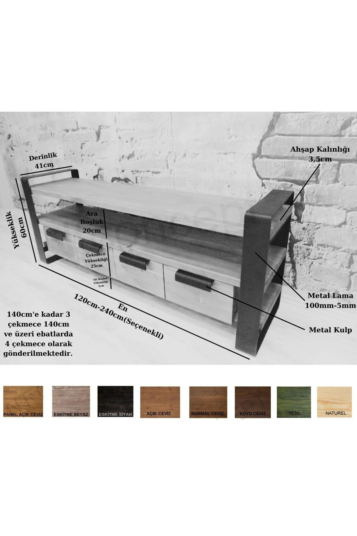Nt Concept Ntconcept Vivien Doğal Ağaç Tv Stand 160 Cm