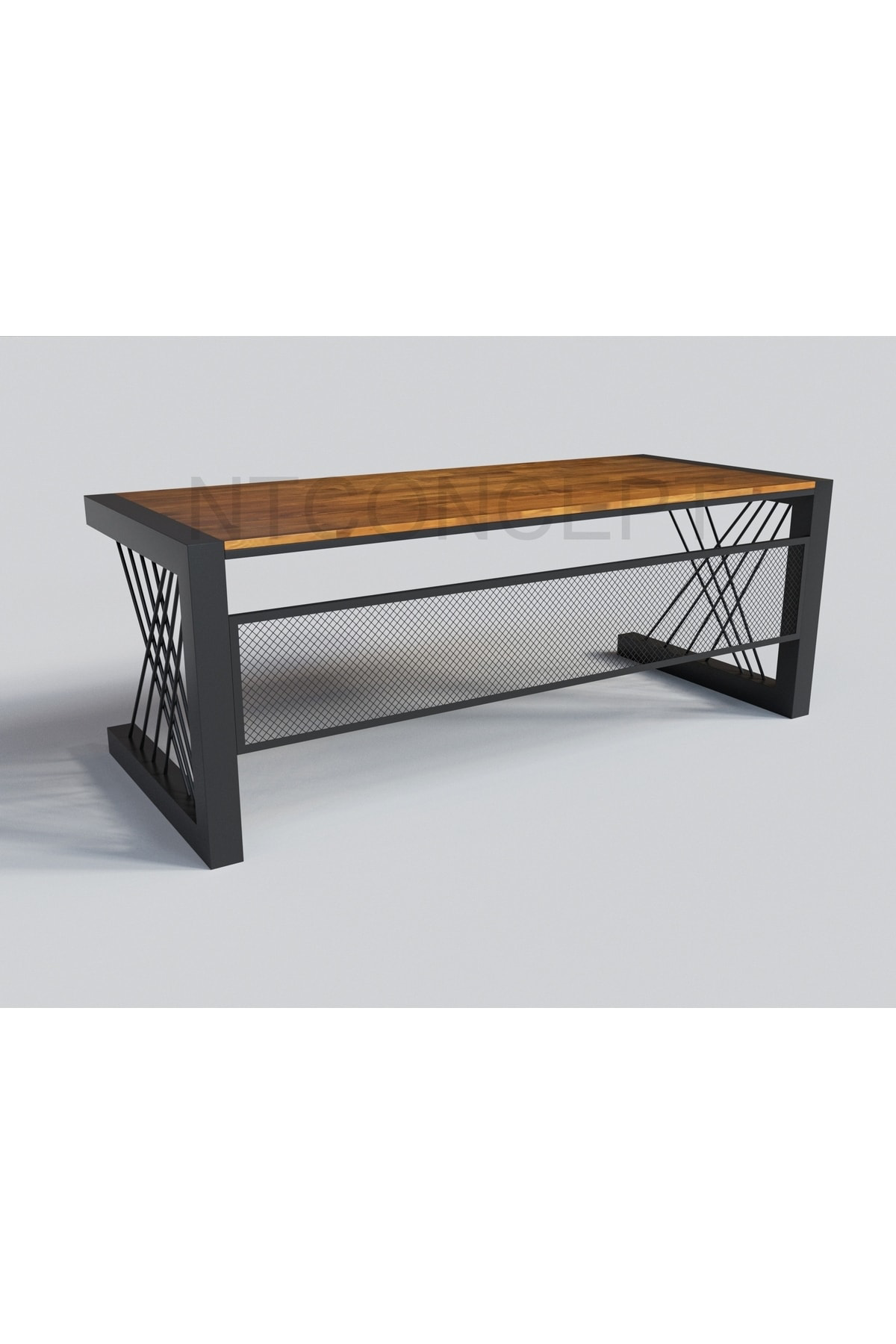 Nt Concept Ntconcept Wien Masif Ahşap Ofis Takimi(140Cm'lik Takim)