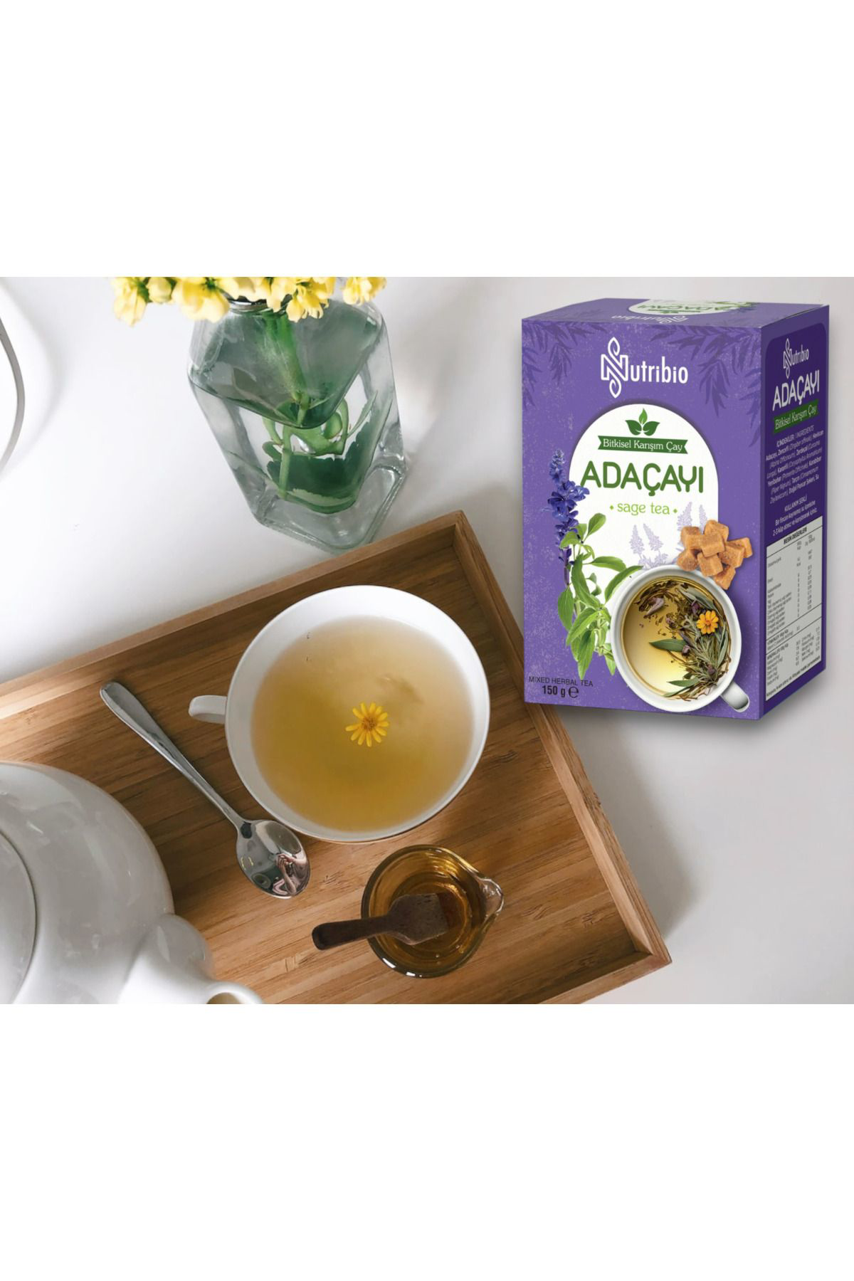 Aleyna Baharat Nutribio Adaçayi Küp Çay Atom Çayi 150 G * 2 Adet