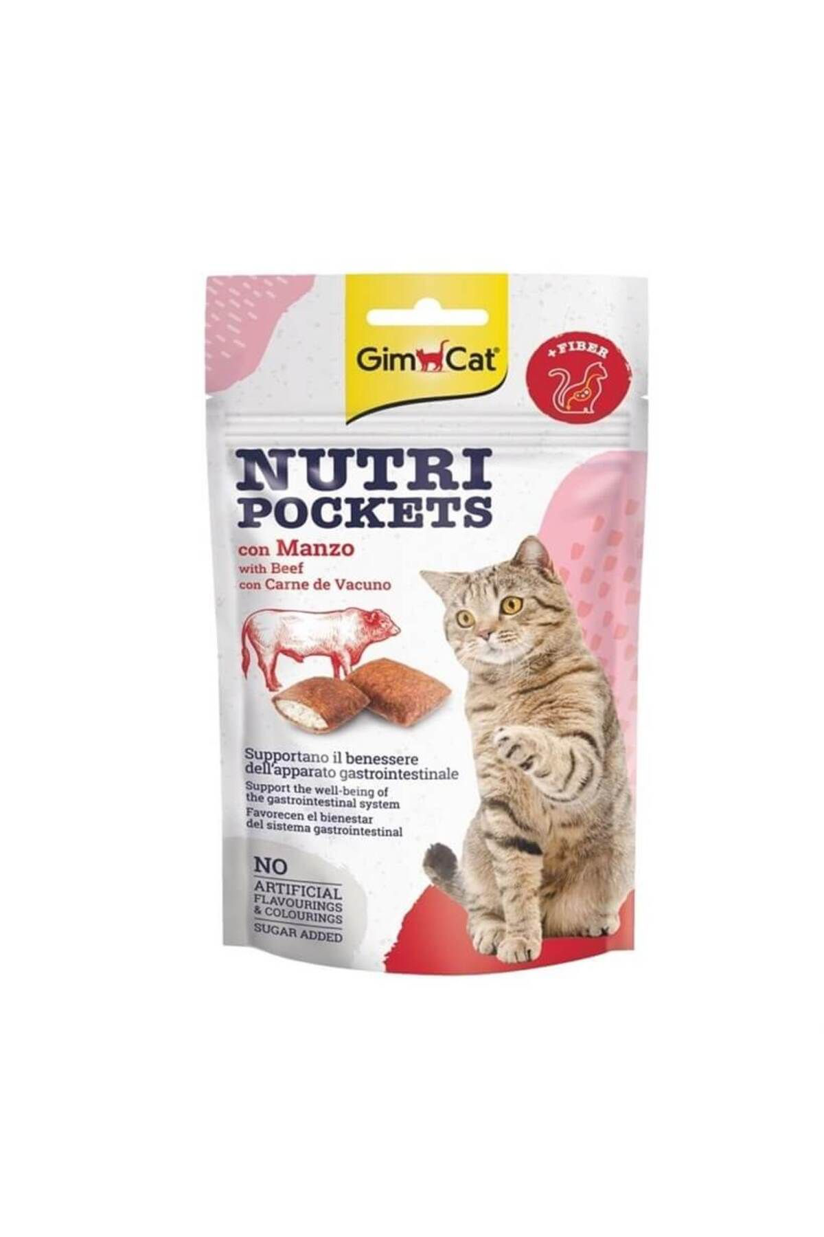 Gimcat Nutripockets Kedi Ödülü Biftekli Malt 60Gr