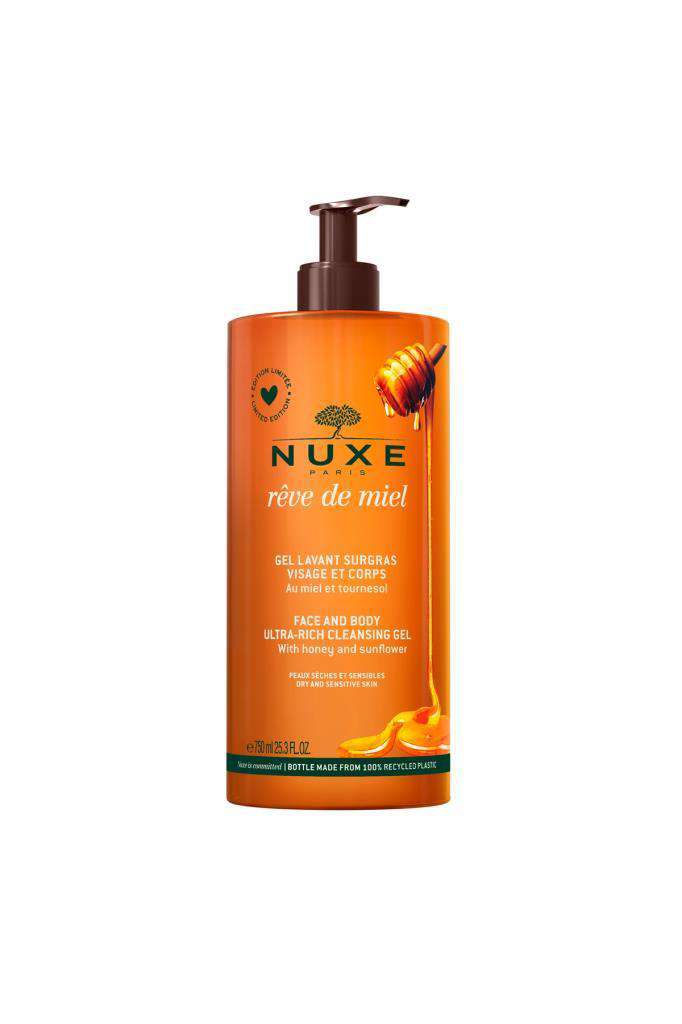 Nuxe  Reve De Miel Gel Lavant Surgras Visage Et Corps 750 Ml