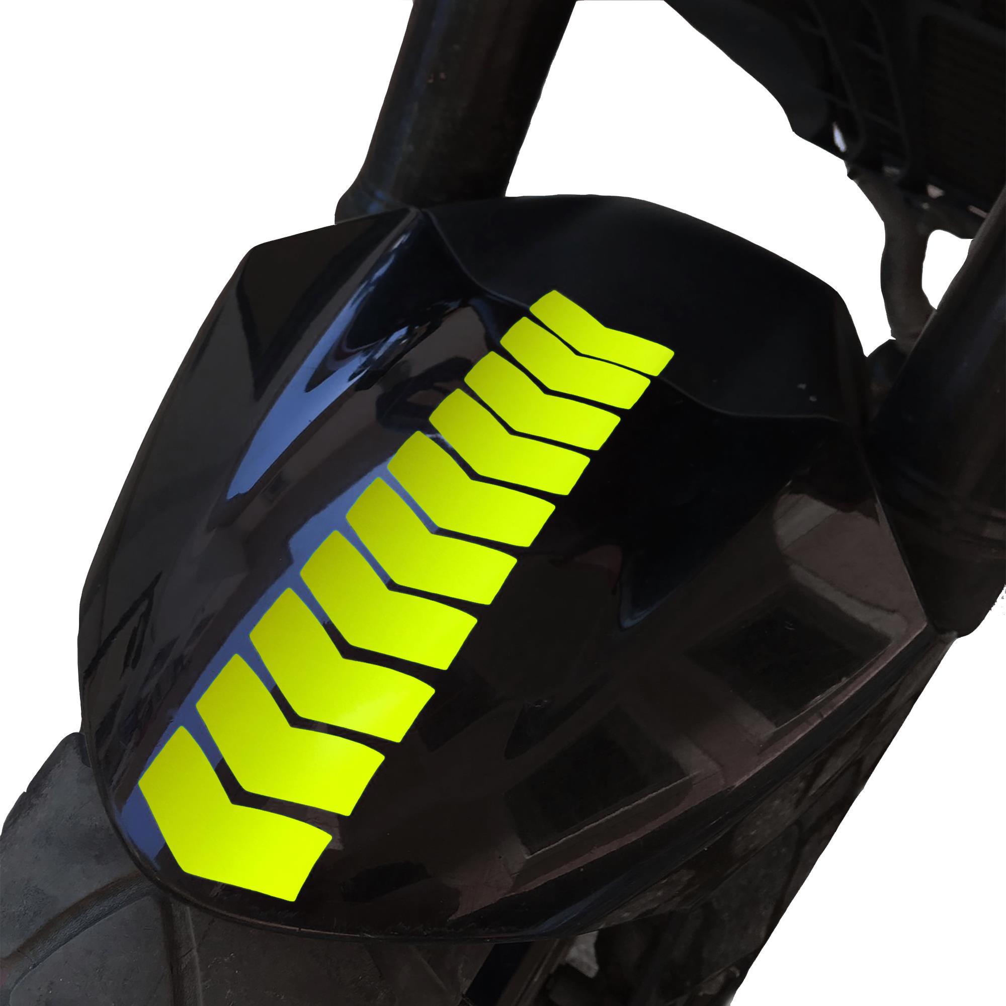 Çinar Extreme Ok Tasarimli Floresan Sari Çamurluk Kask Sticker  