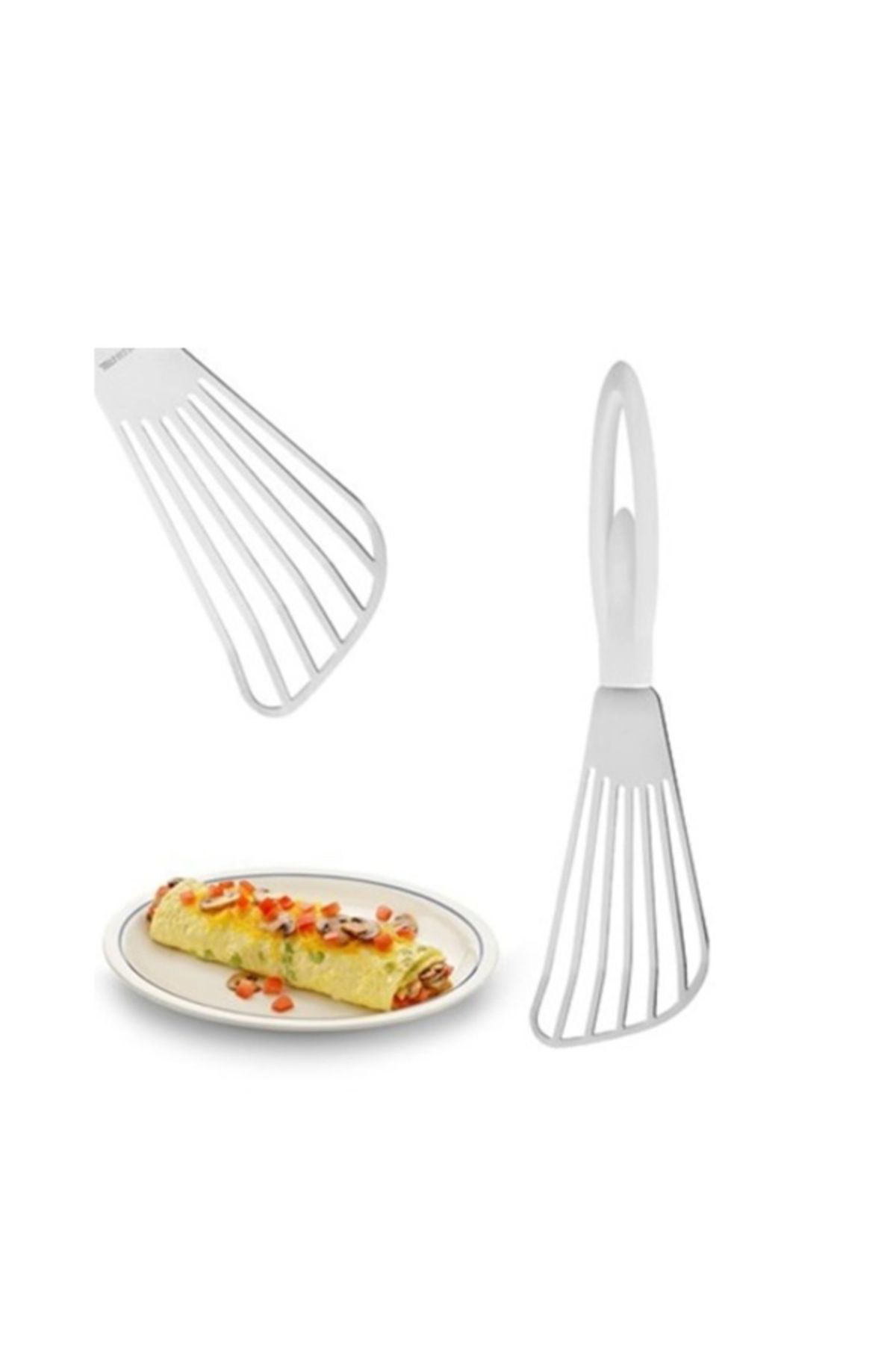 Ekvagroup Omlet Krep Spatulasi Balerin Sapli Metal Krep Omlet Çevirici