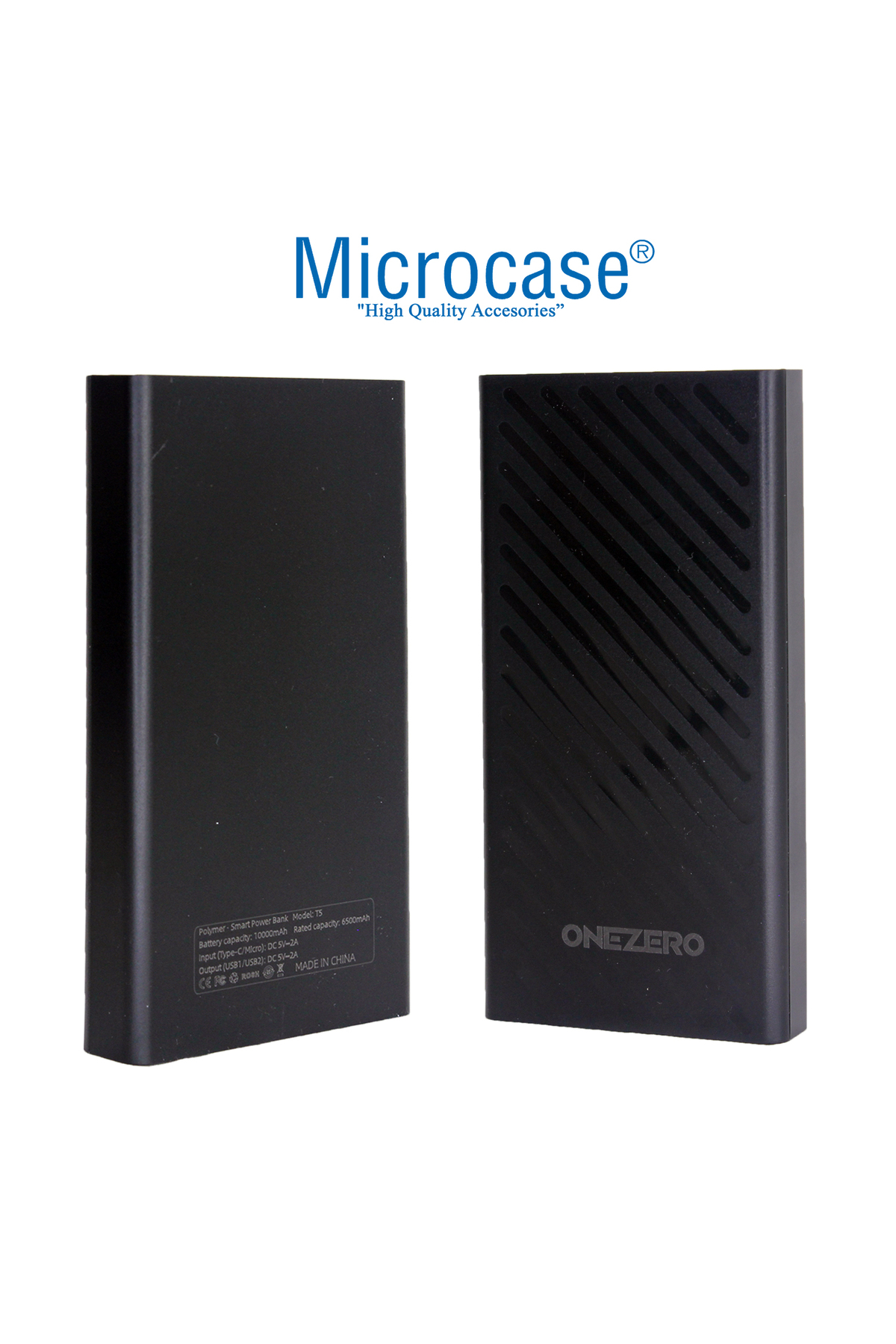 Microcase Onezero Serisi T5 2 Usb Port'lu 10000 Mah Kablosuz Powerbank Siya