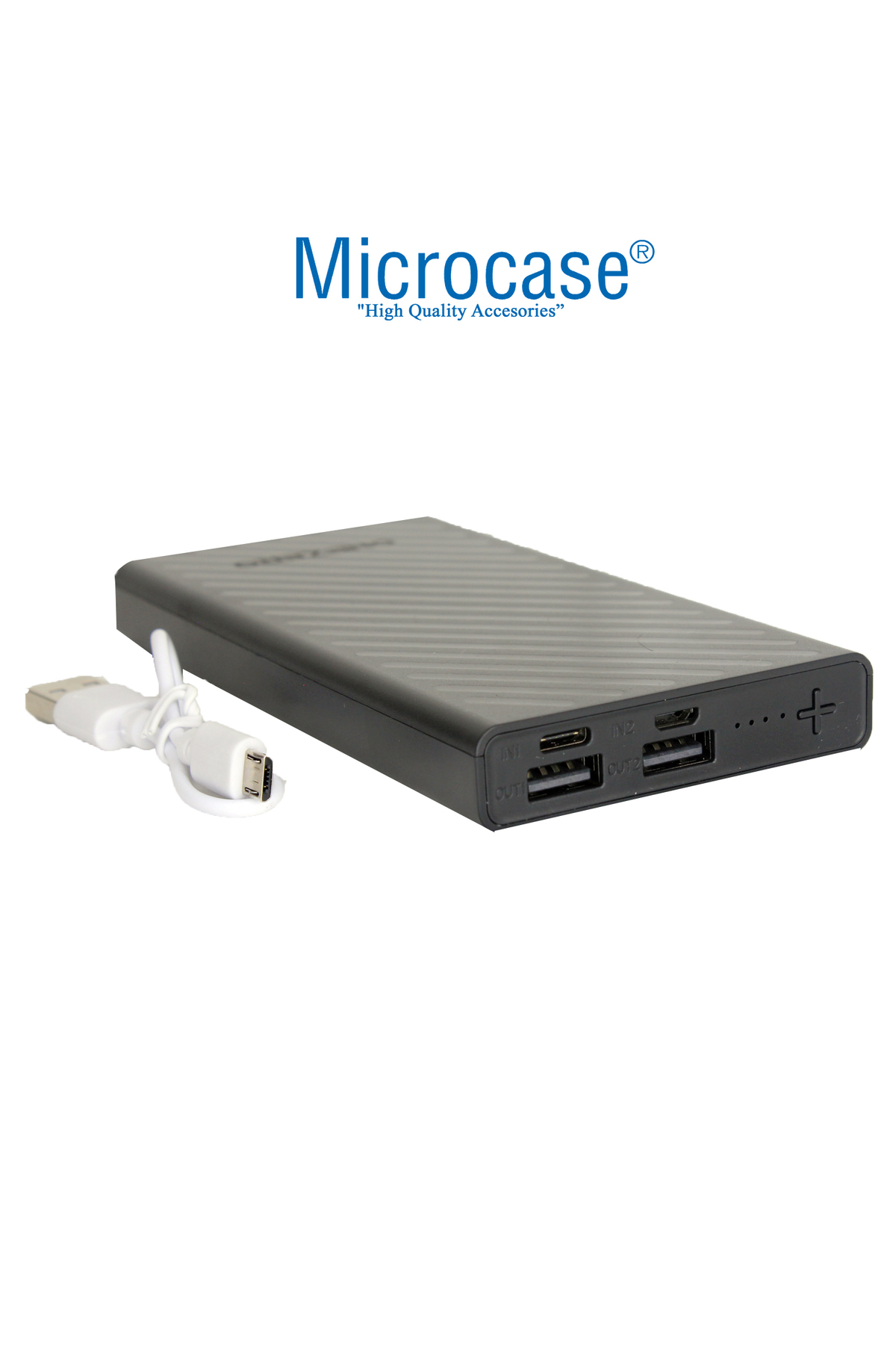 Microcase Onezero Serisi T5 2 Usb Port'lu 10000 Mah Kablosuz Powerbank Siya