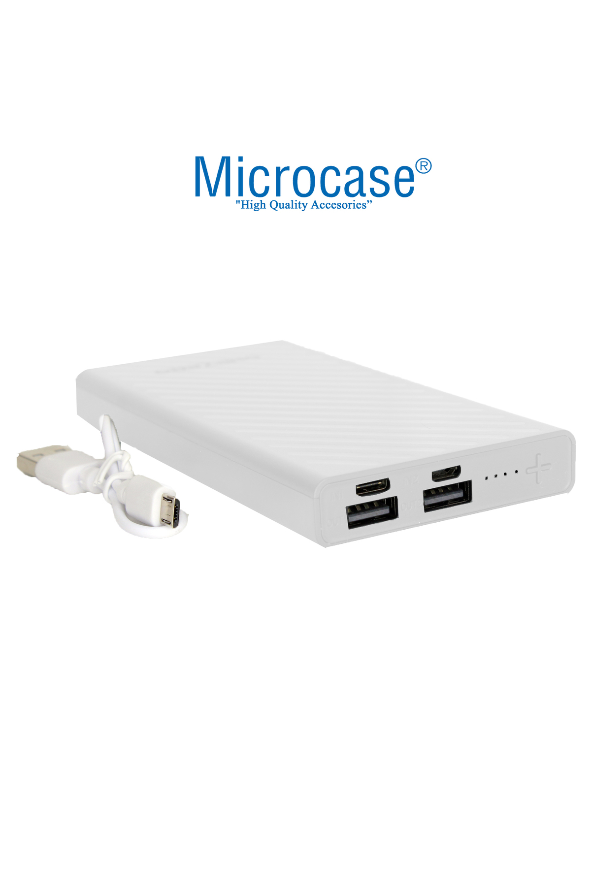 Microcase Onezero Serisi T5 2 Usb Port'lu 10000 Mah Kablosuz Powerbank Siya