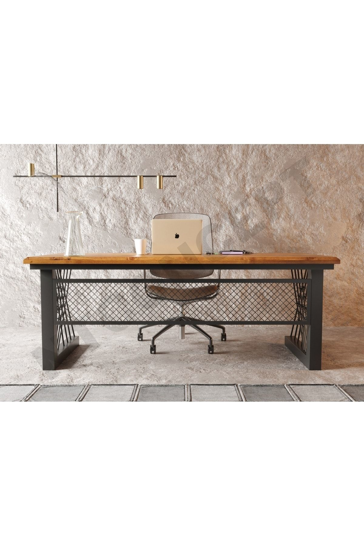 Nt Concept Onix Açik Ceviz Renk Doğal Ahşap Ofis Ve Çalişma Masasi(85Cm-160C