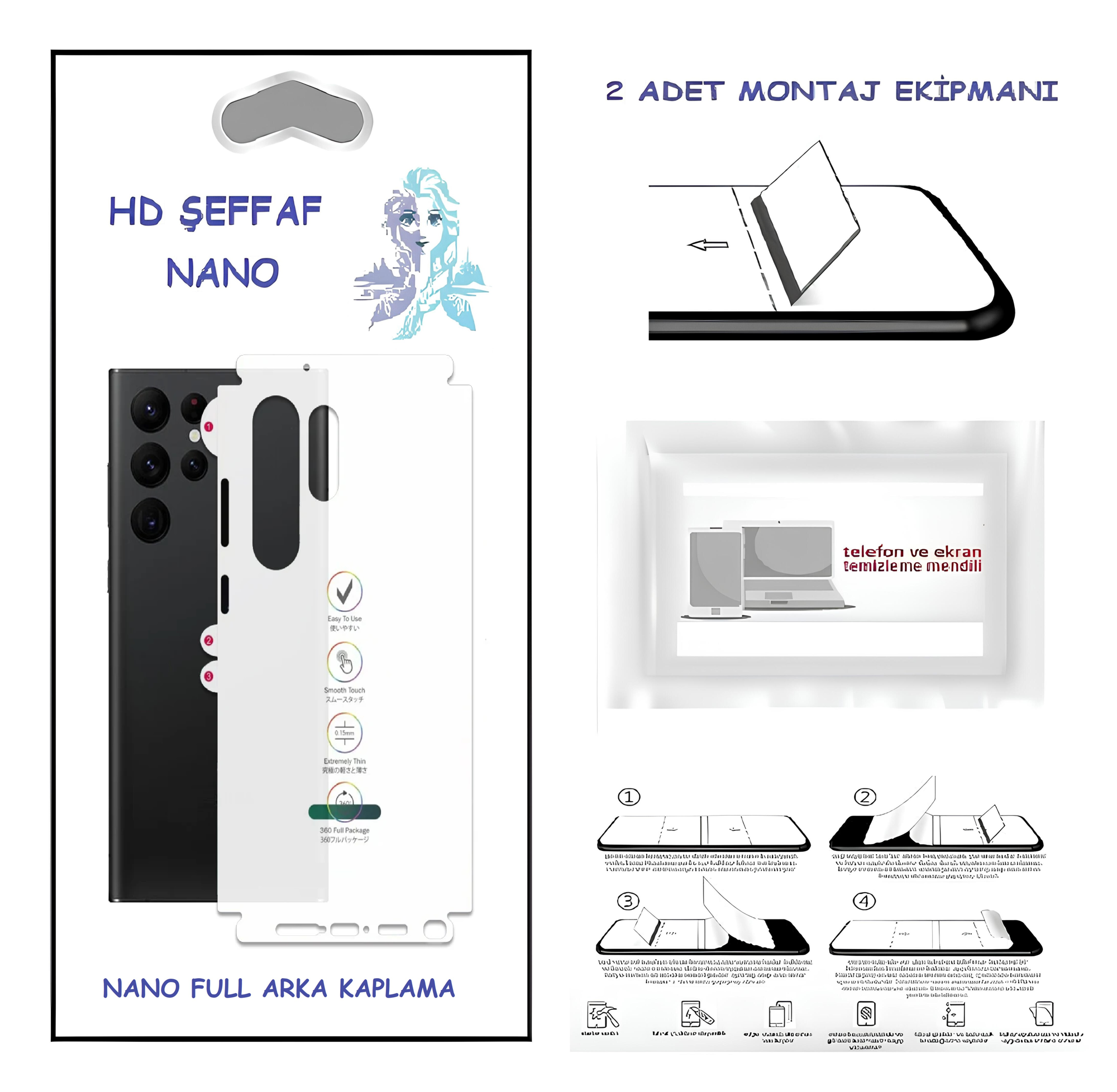 Oppo RENO 2Z - Nano Full Arka Kaplama Ultra İNCE Esnek Hd Şeffaf