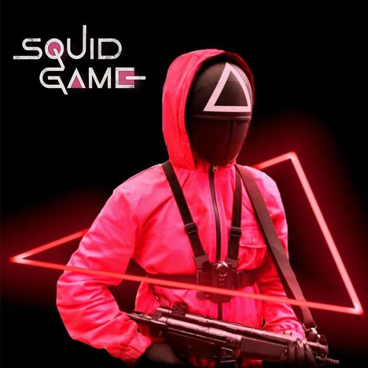 Byntr Orjinal Squid Game Maskesi Kalamar Oyun Maskesi Üçgen İthal Ürün