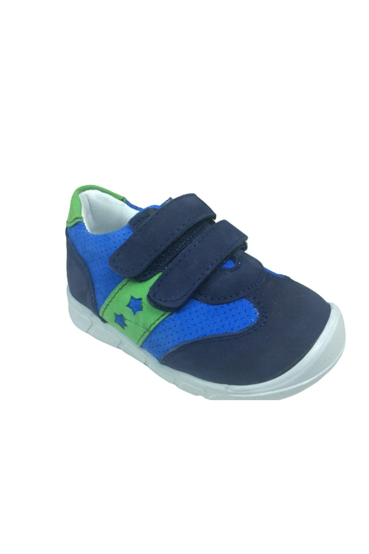 Minno Kids Ortopedikal Bebe Erkek Çocuk Spor Ayakkabi Lacivert-Mavi Cirtli %