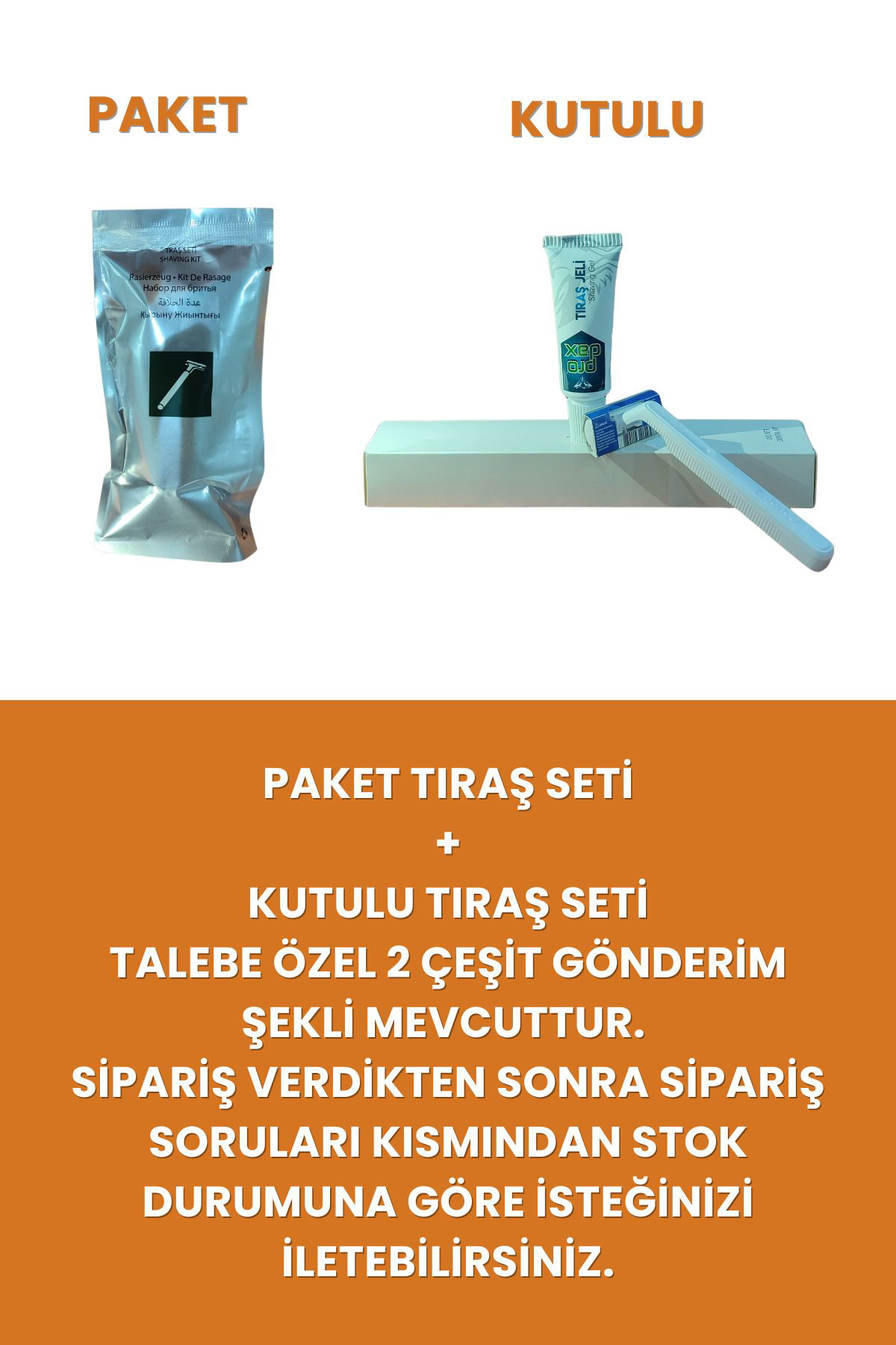 Otel Bukleti Otel Tipi Tiraş Seti (Kutulu-Paket) X 250 Adet