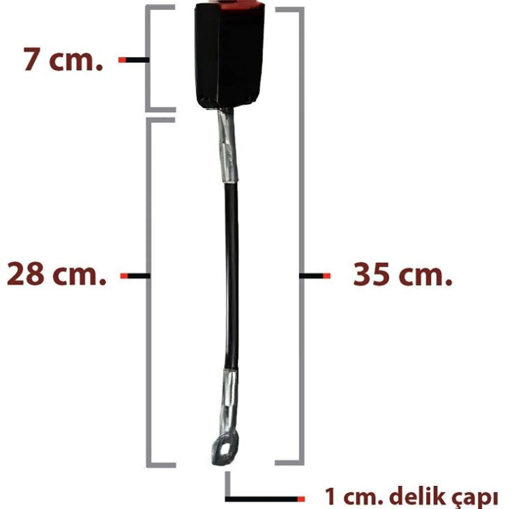 Drs Tuning Oto Emniyet Kemeri Kirmizi 3 Nokta Otomatik Demir Kollu 1 Takim 2
