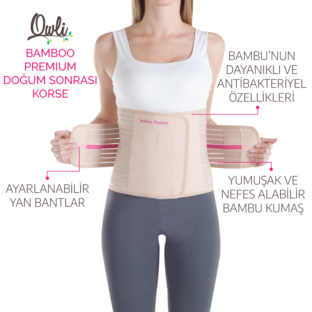 Owli  Bamboo Premium Doğum Sonrasi Korse Ten
