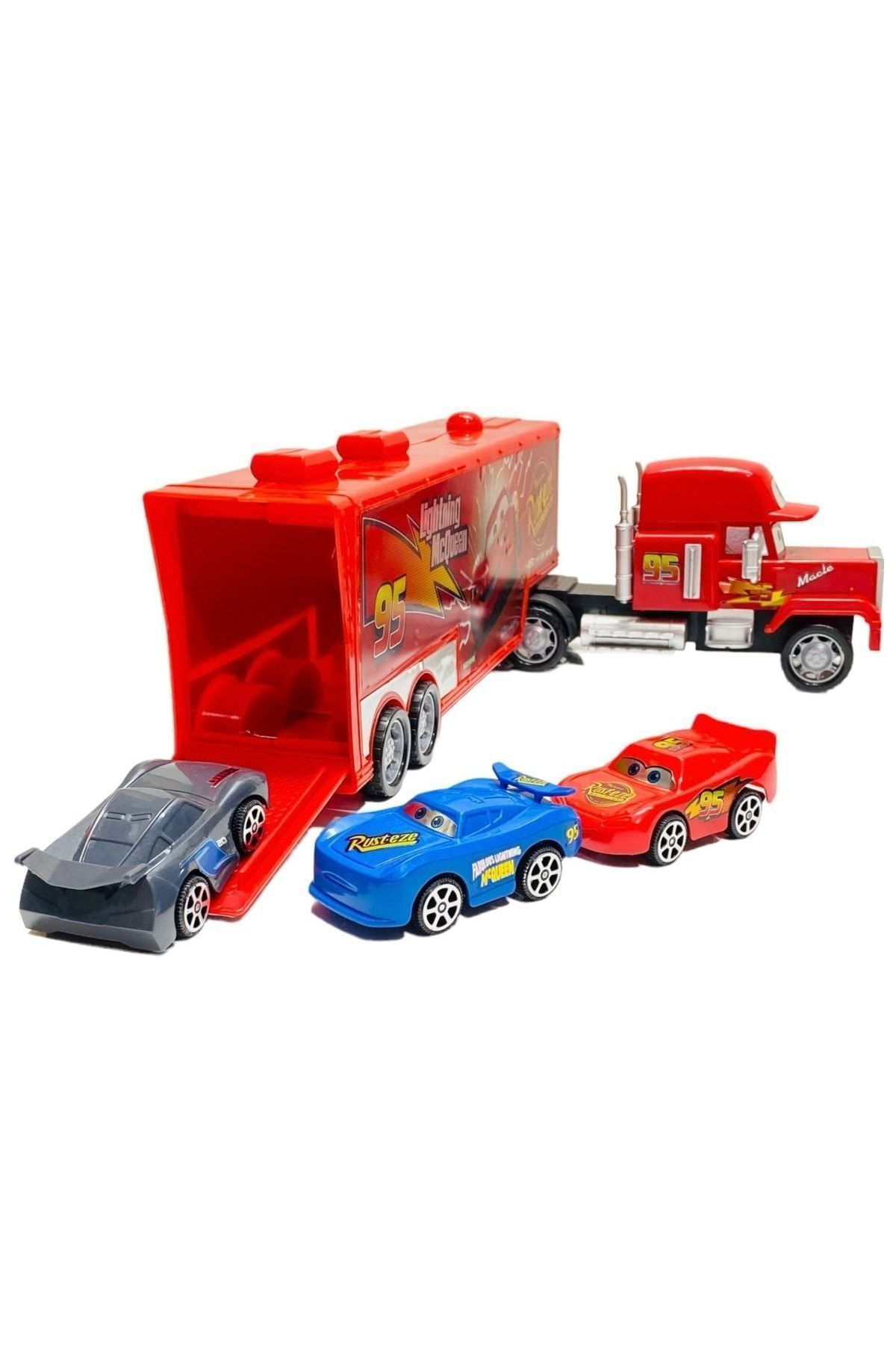 Oyuncak Store Oyuncak Şimşek Mcqueen Mack Tir Ve Arkadaşlari 3 Araçli Oyuncak T