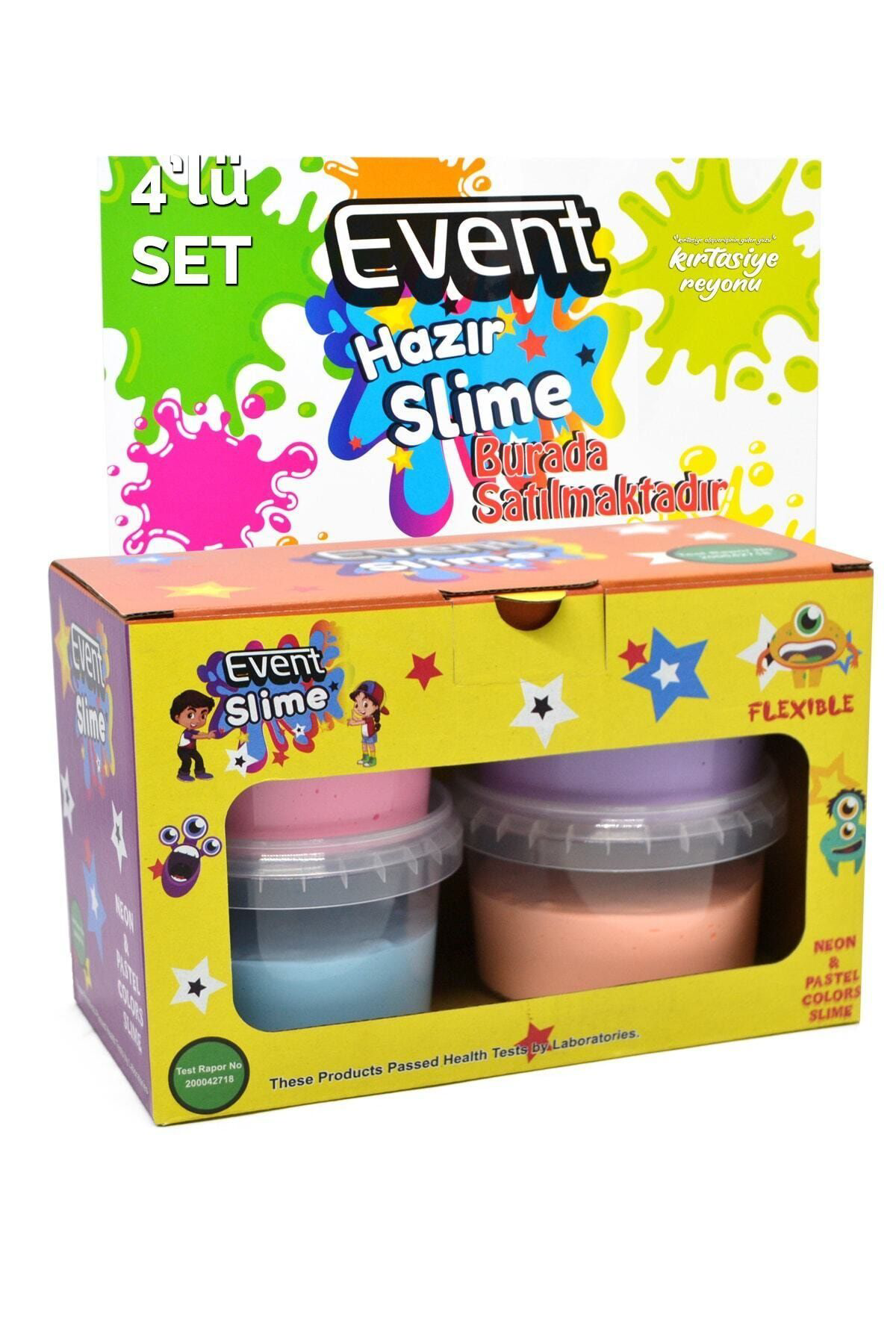 Event Özel Kutulu 4 Renk 180 Gr Hazir Slime Ce Belgeli Kaliteli Ürün El