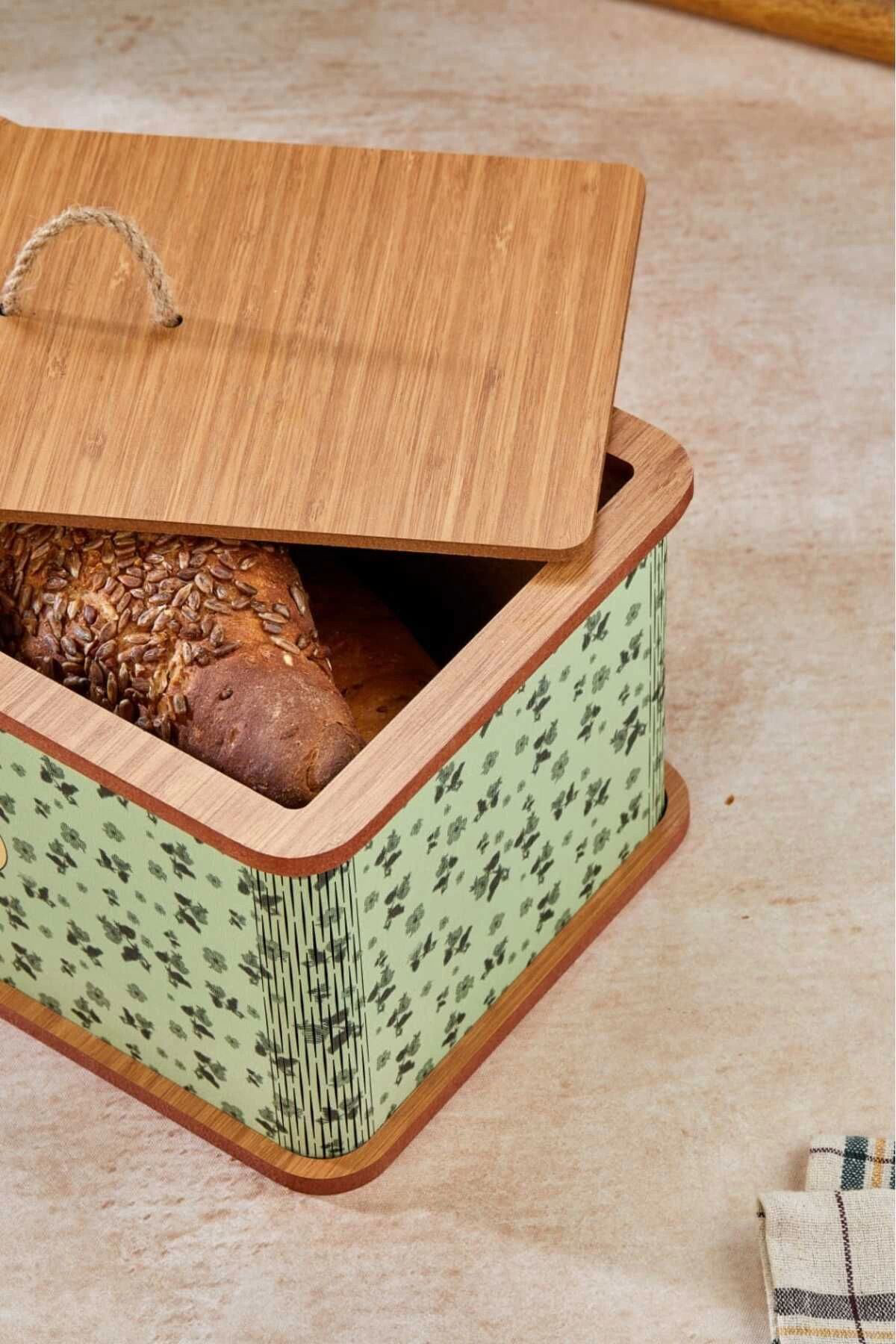 Yusuftex Özel Tasarim Doğal Ahşap Ekmeklik Sepeti Lüks Ekmeklik Kutusu Çok
