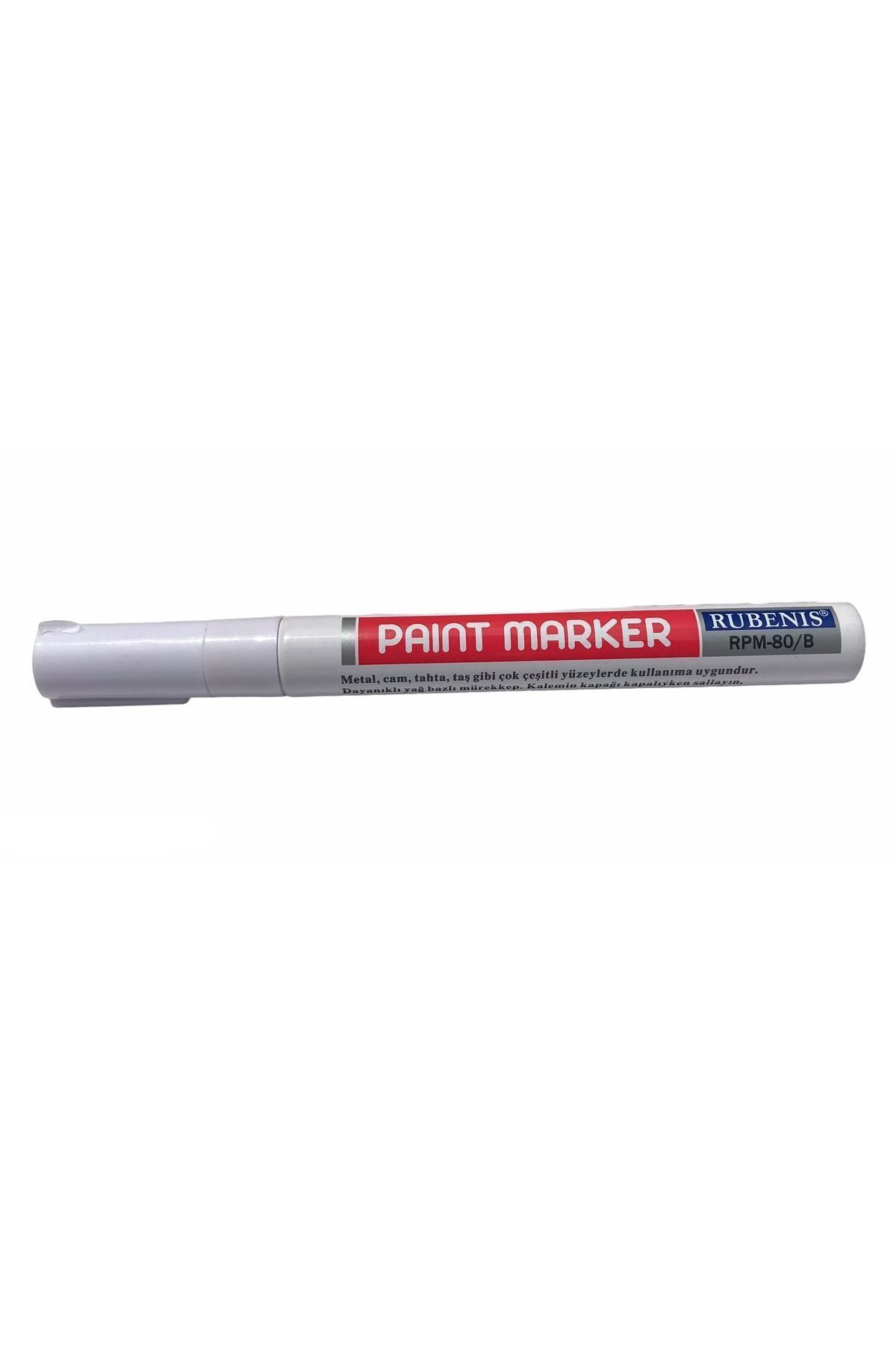 Rubenis Paint Marker Kalem Beyaz Renk Rpm 80/B (1 Adet)