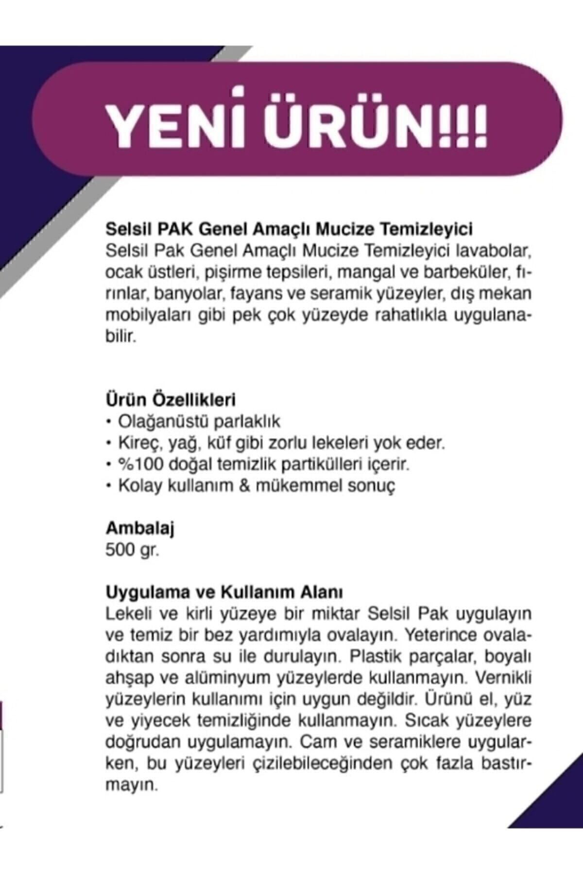Selsil Pak Genel Amaçli Mucize Temizleyici 500 Gr X 4 Adet