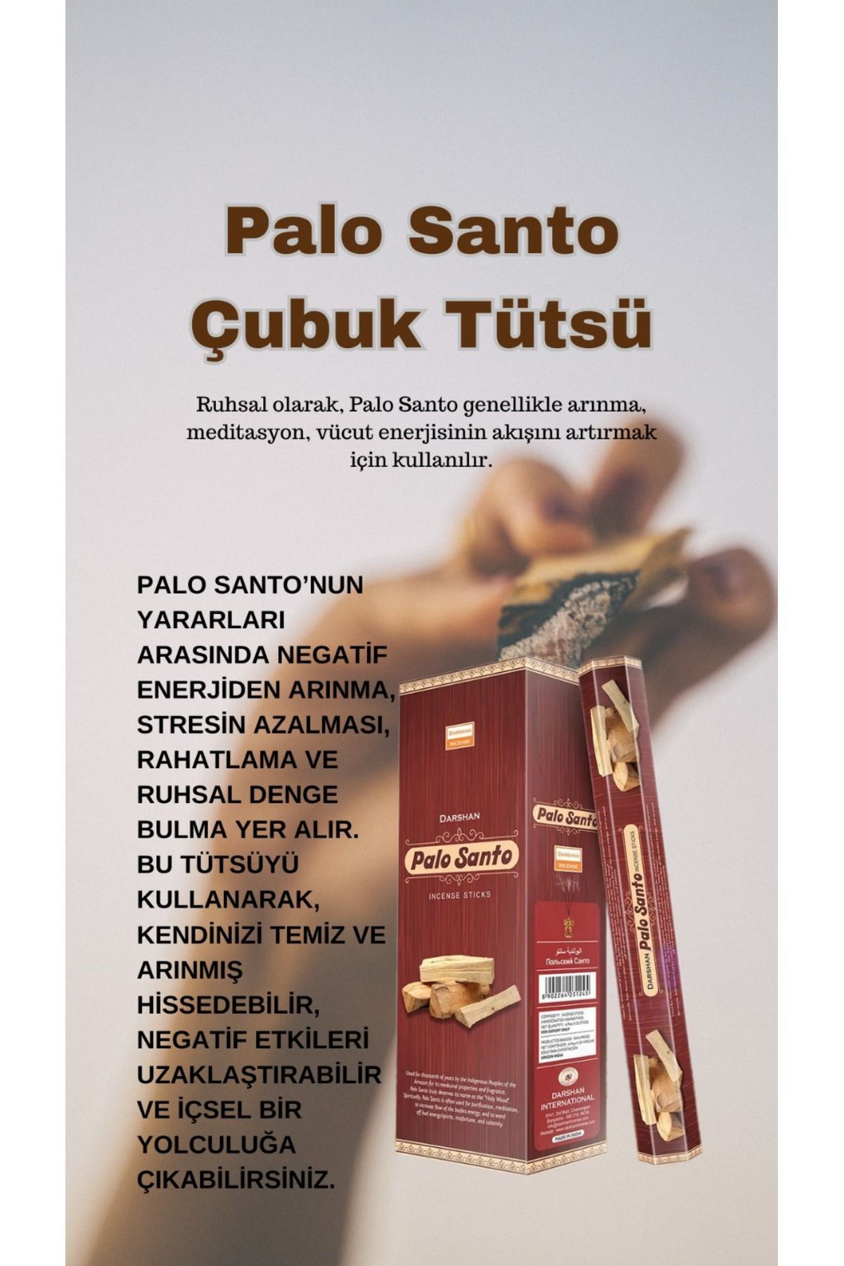 Darshan Palo Santo Arinma Tütsüsü 20 Çubuk