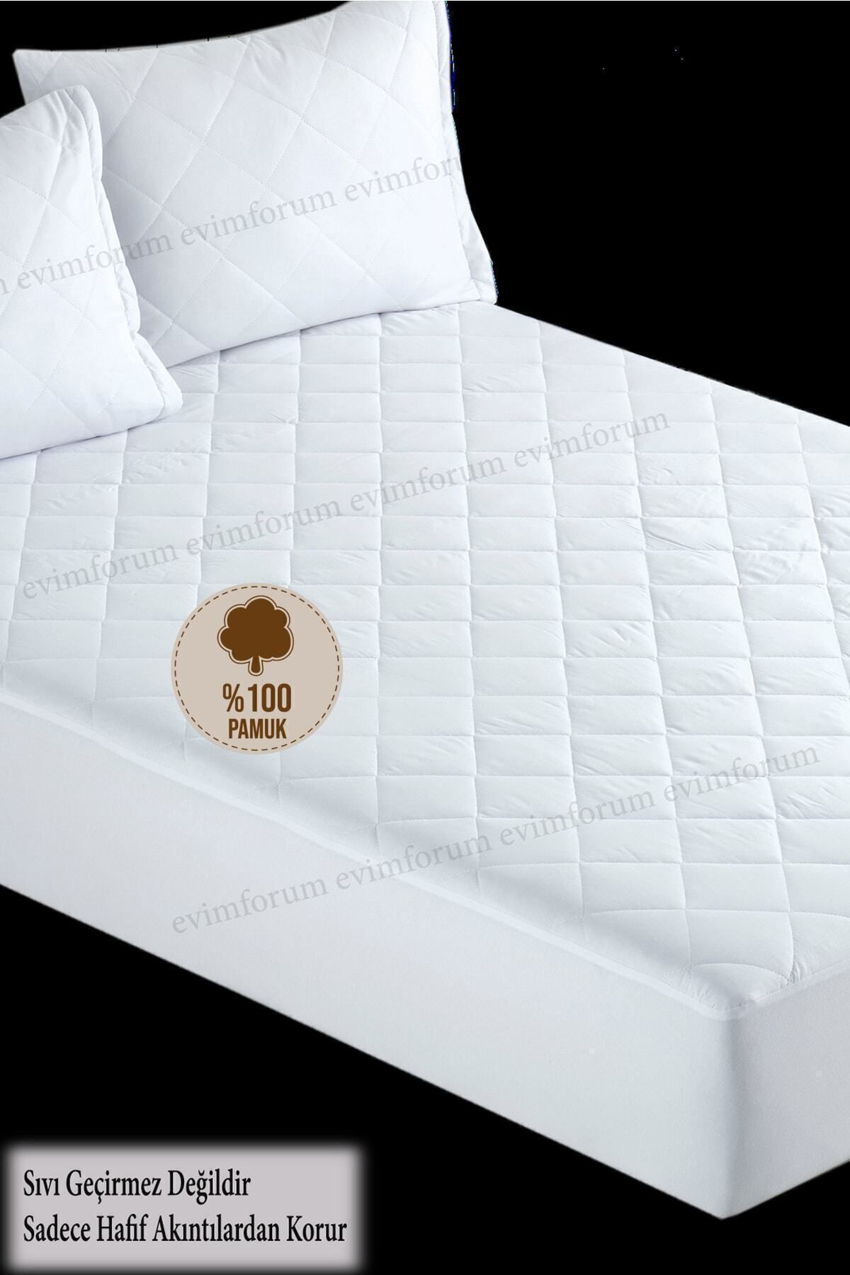 Formeya Pamukkale Alez Kapitone Fitted Yatak Koruyucu %100 Pamuk Alez (16