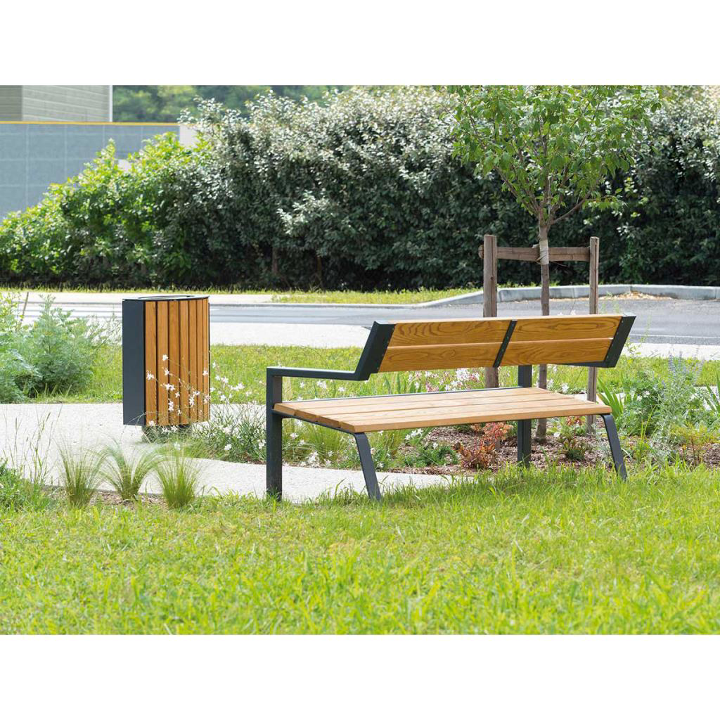 Abronya Park Oturma Banki Ahşap Diş Mekan Oturma Banklari