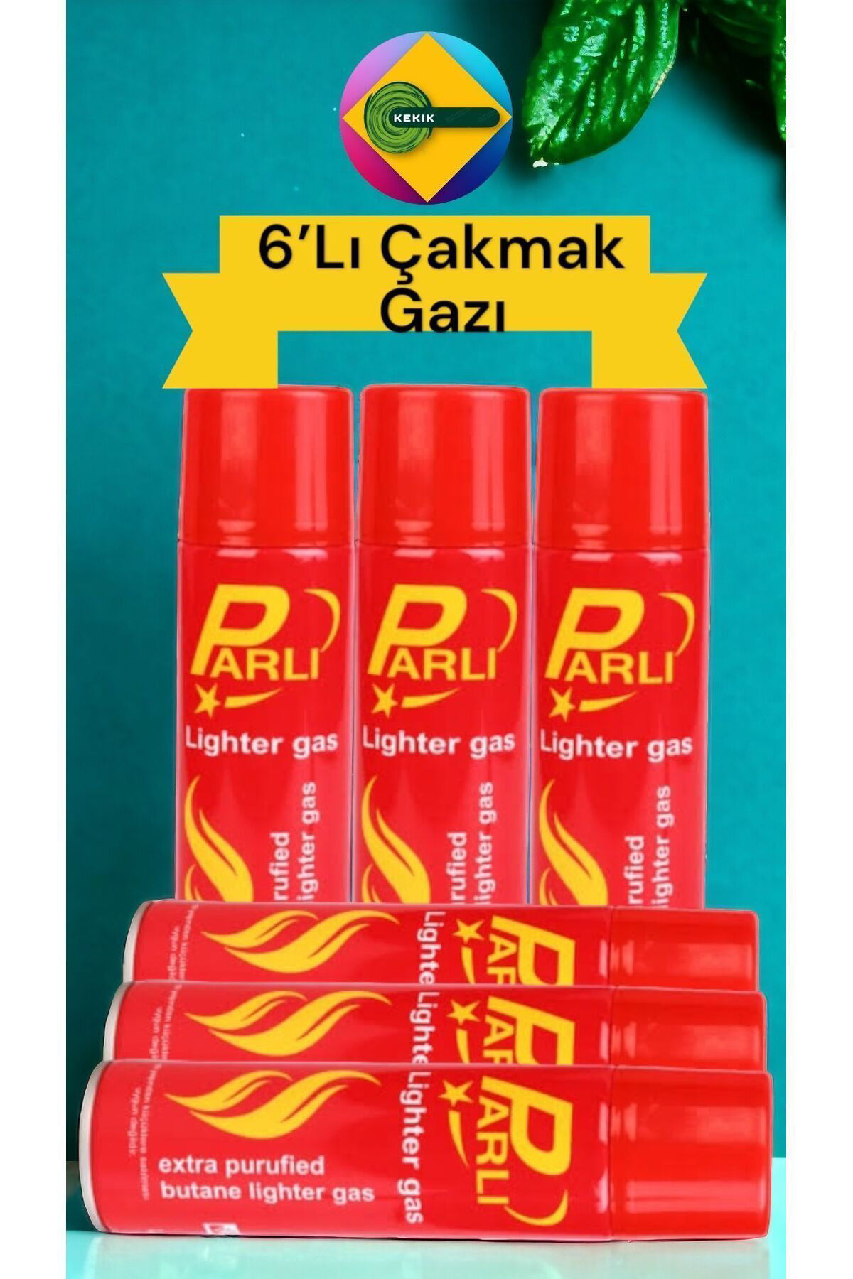 Kekikdükkan Parli 270Ml 6'Li  Çakmak Gazi Kartuşu