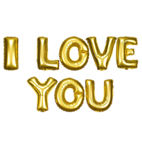 İhtiyaçavm Parti Balon İ Love You Folyo Balon Altin Renk 35 Cm