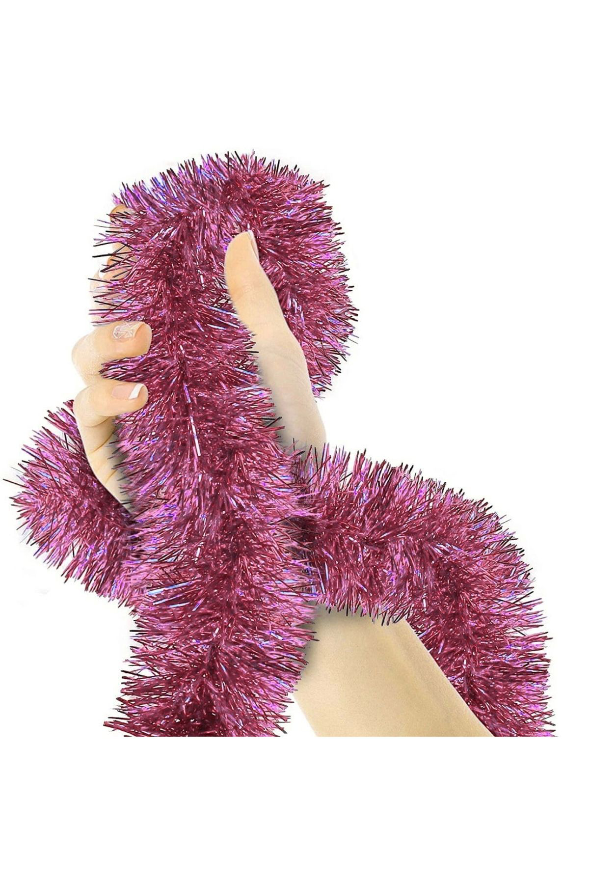 Güllü E Store Parti İçin Sim Süs 2 Metre Uzunluk 8 Cm Genişlik Pembe Renk İthal