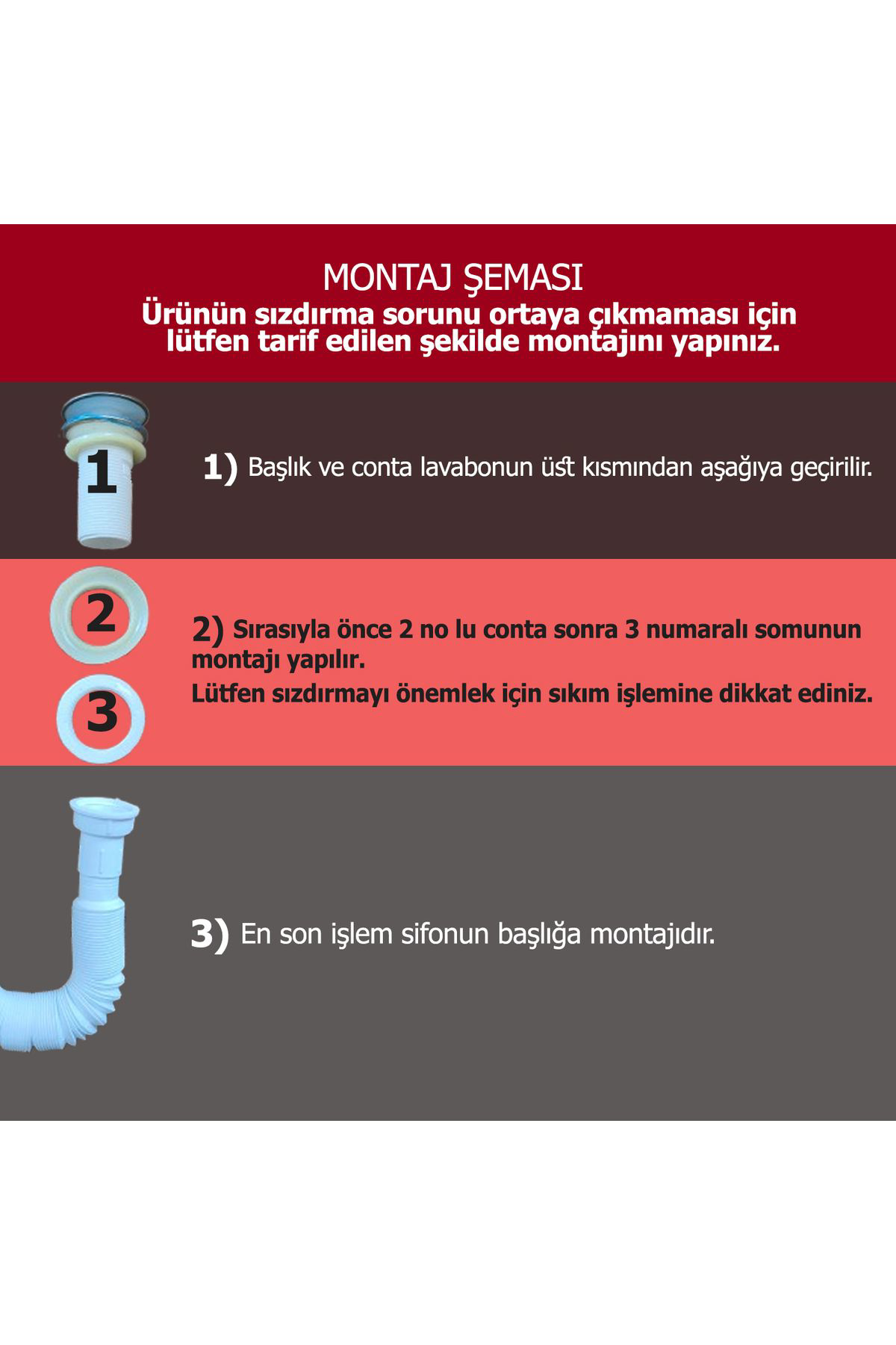 Purvien Paslanmaz Çelik Butonlu Basmali Lavabo Sifon Takimi |Pop-Up Lavab