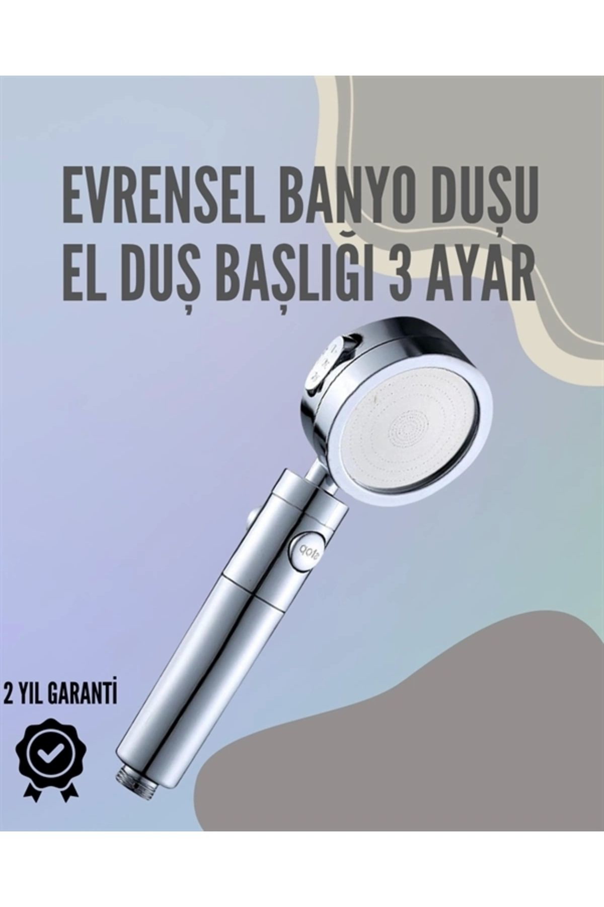 Pamiravm Paslanmaz Çelik Çok Fonksiyonlu El Duş Başliği – 3 Modlu Püskürtm