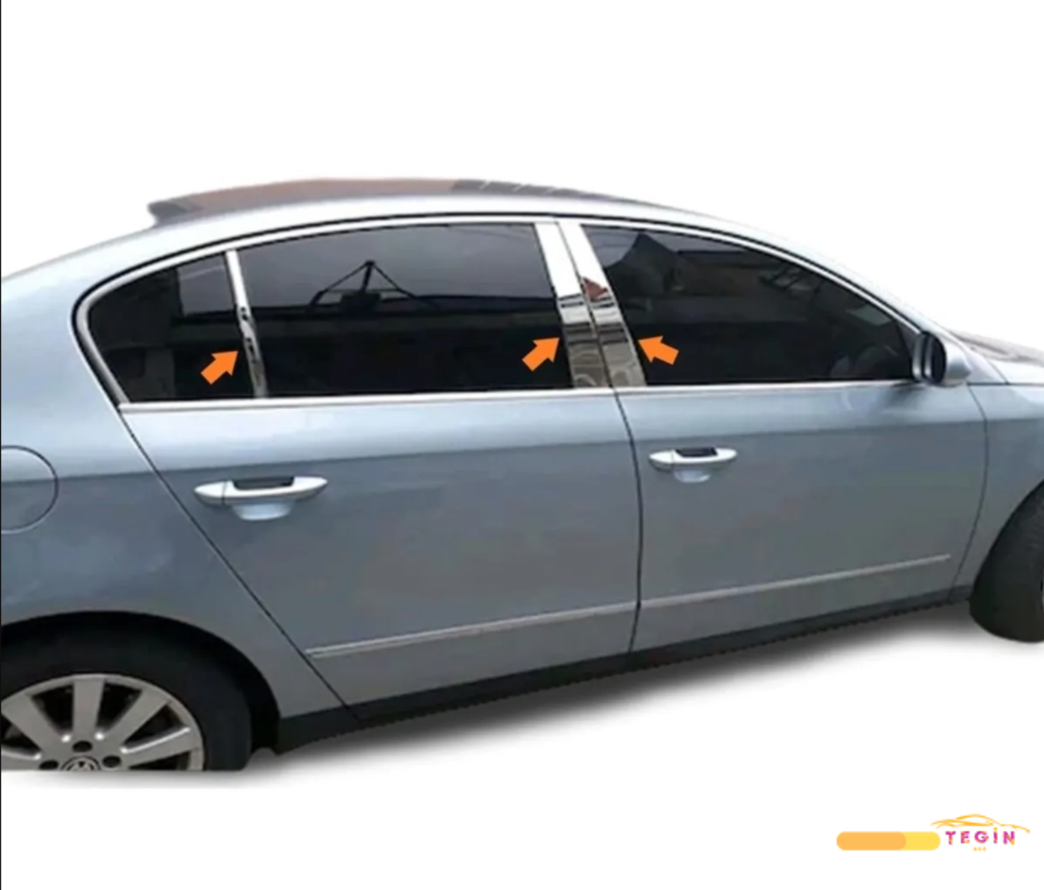 Passat B6 (3c) SD 2005-2012 Direk Nikelajı 6 Parça Paslanmaz Çeli