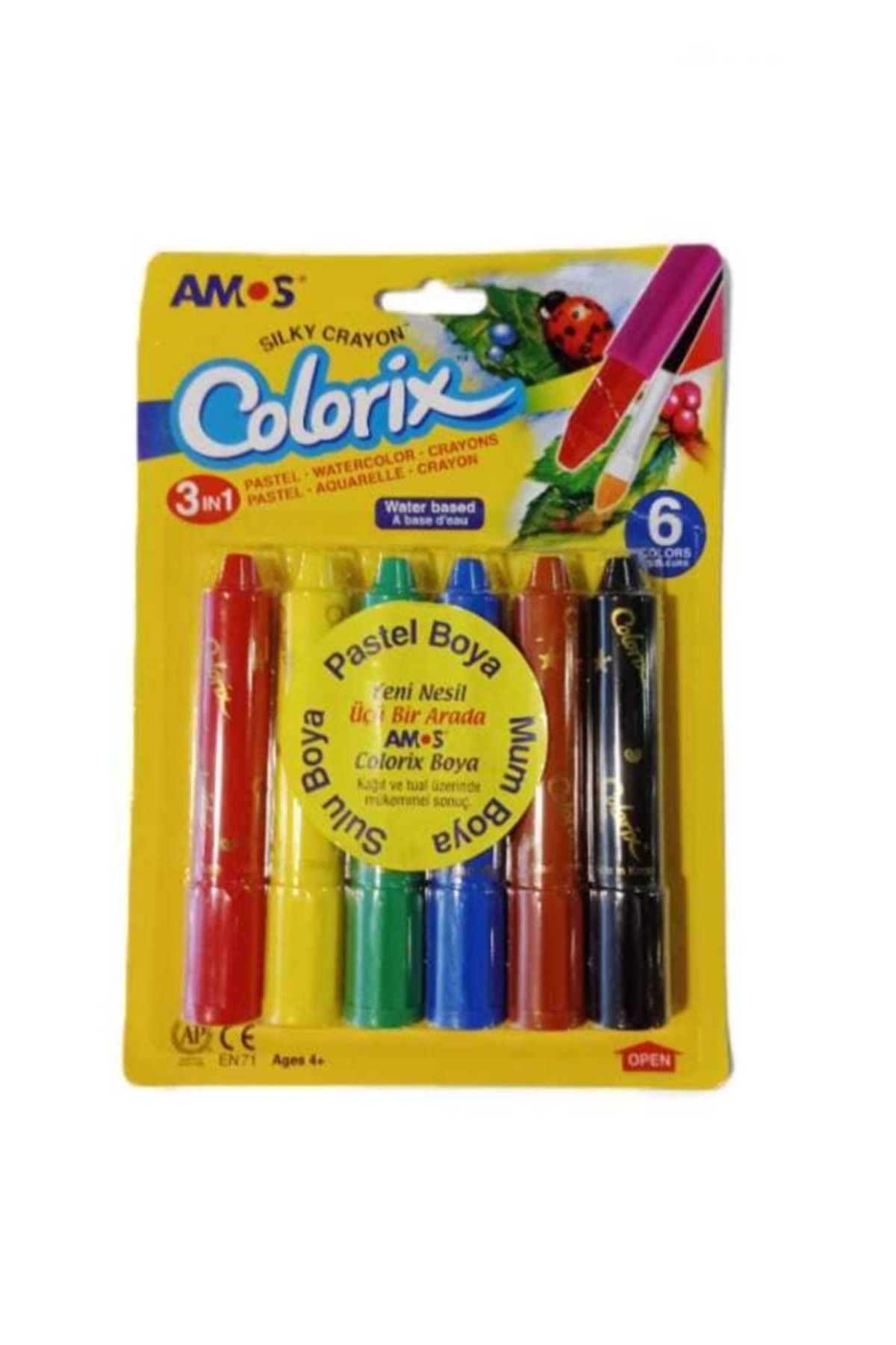 Colorix Pastel Boya -Sulu Boya - Mum Boya 3'Ü Bir Arada