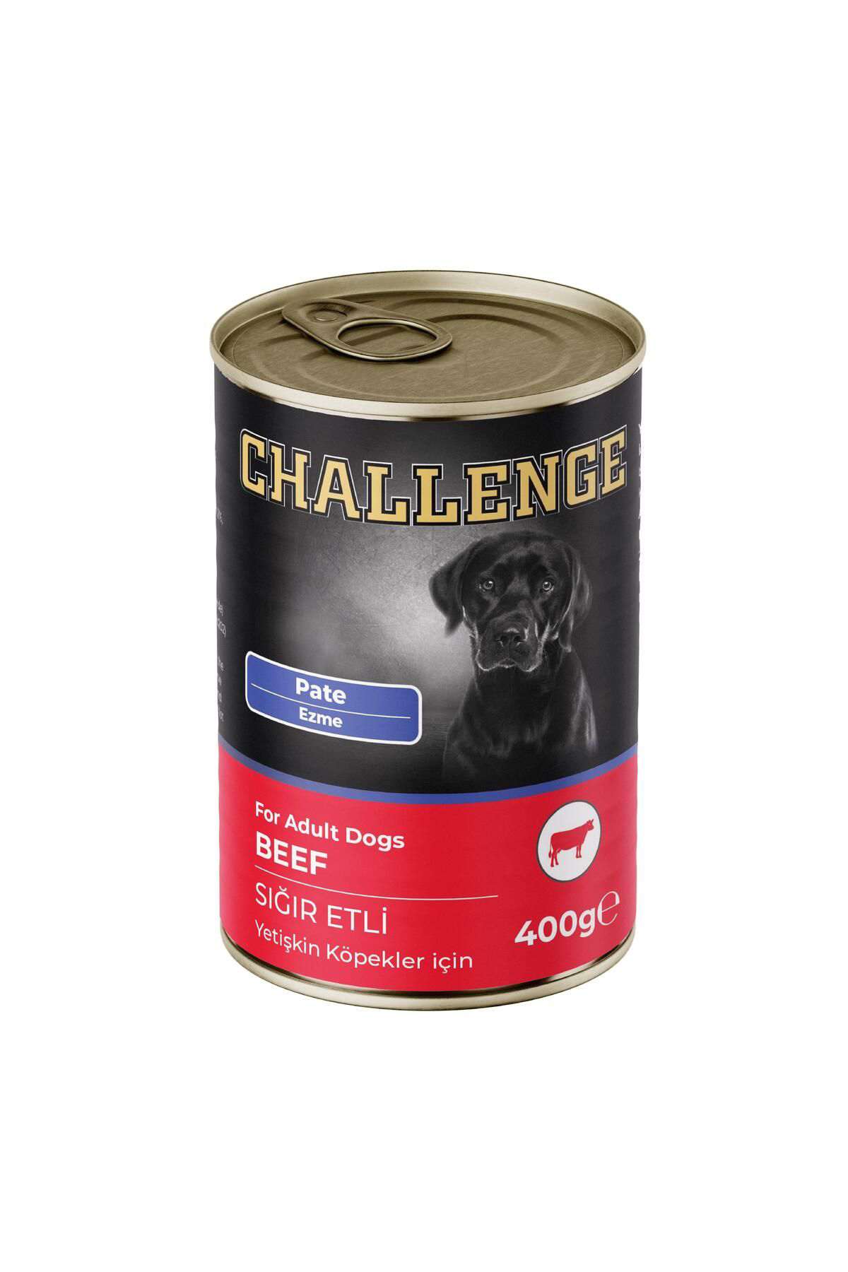 Challenge Pate Siğir Etli Yetişkin Köpek Konservesi 400 Gr