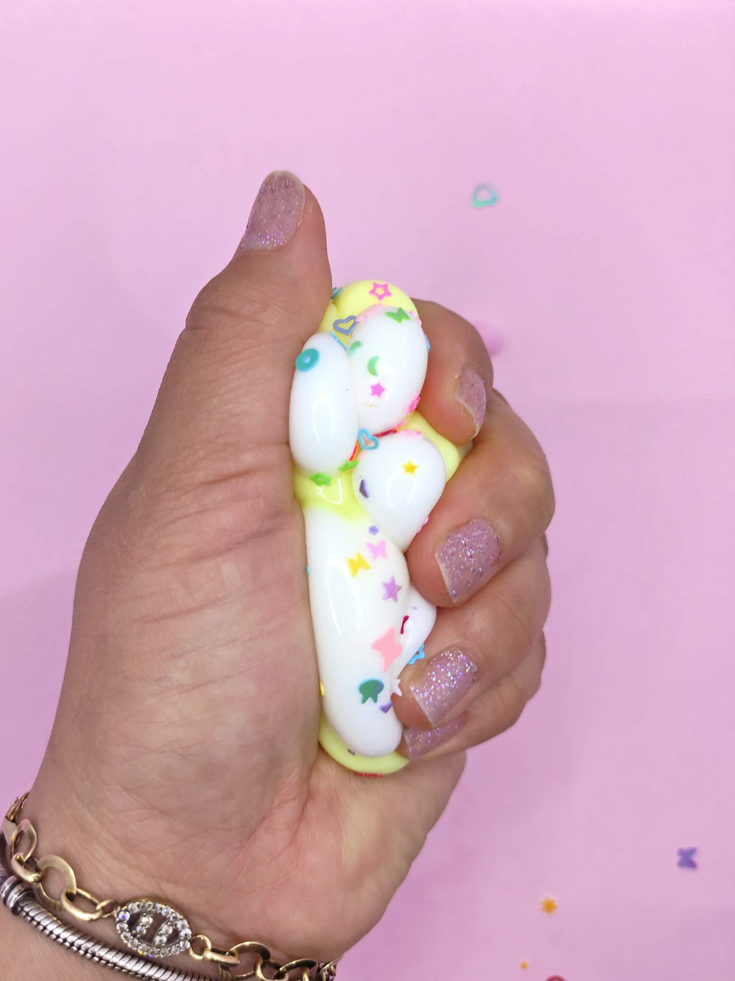 Limmy Pati Taba Squishy Kedi Pati Sikma 7 Cm Pullu Pati Sukuşi - Sari