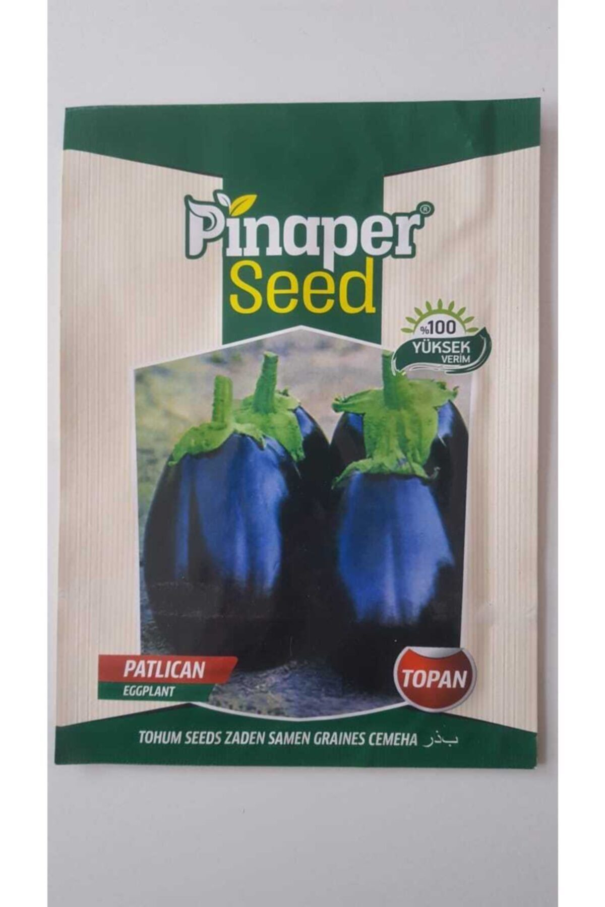 Pinaper Seed Patlican (Topan)Tohumu 1 Paket %100 Yüksek Verimlidir