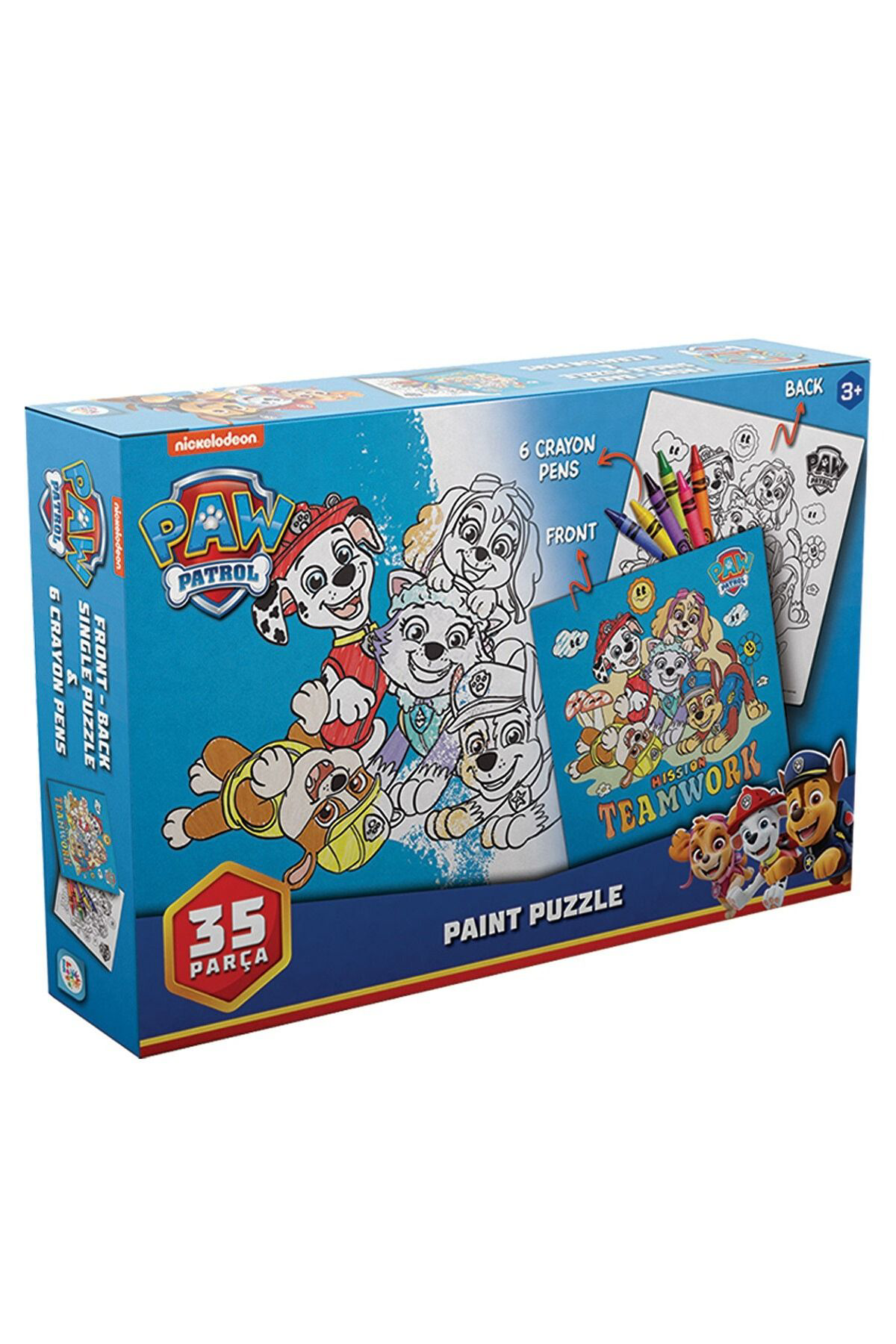 Oyuncak Store Paw Patrol Boyamali Puzzle Set