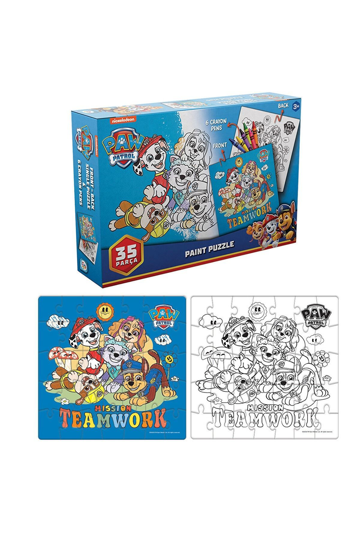 Oyuncak Store Paw Patrol Boyamali Puzzle Set