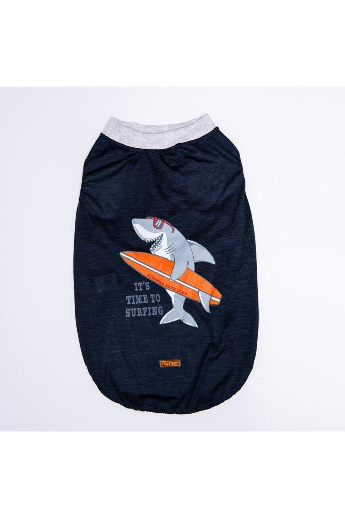 Pawstar  Köpek Navyblue Shark Big T-Shirt Büyük 3Xlarge Sirt49cm G