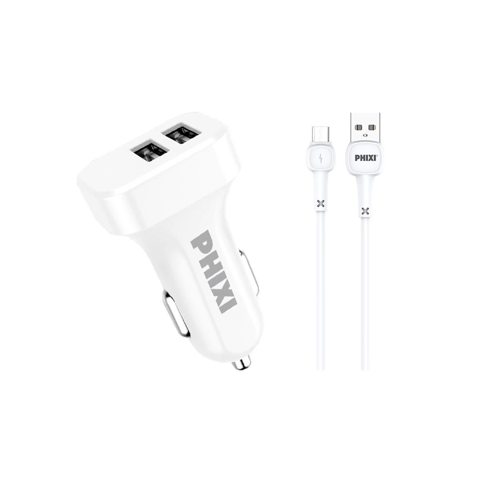 Byntr Pcc511m Basic 2.1A Çift Çikişli Micro Usb Kablolu Araç Şarj Cihaz
