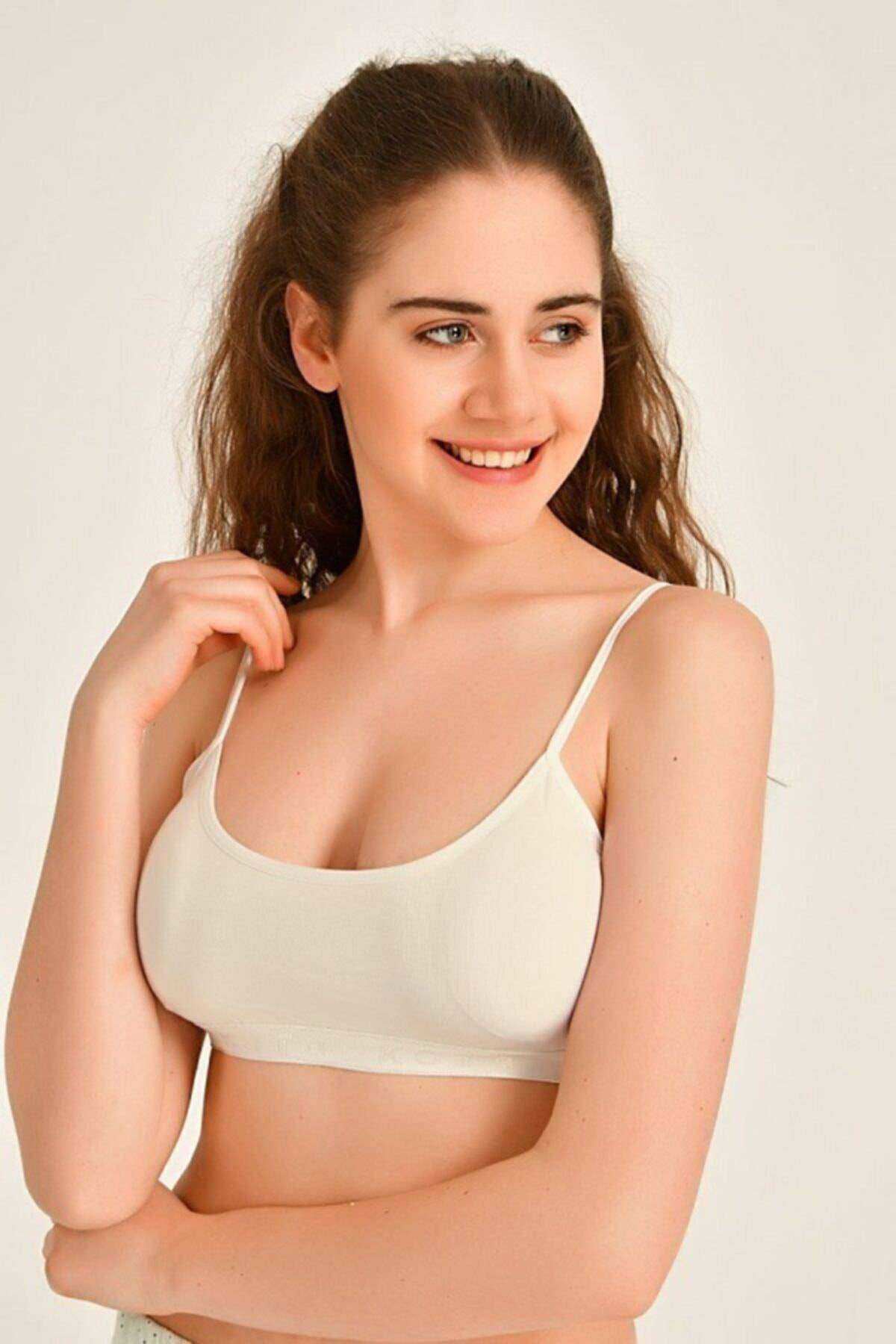 Just Cheap Store Pedli İp Askili Krem Büstiyer 3 Adet