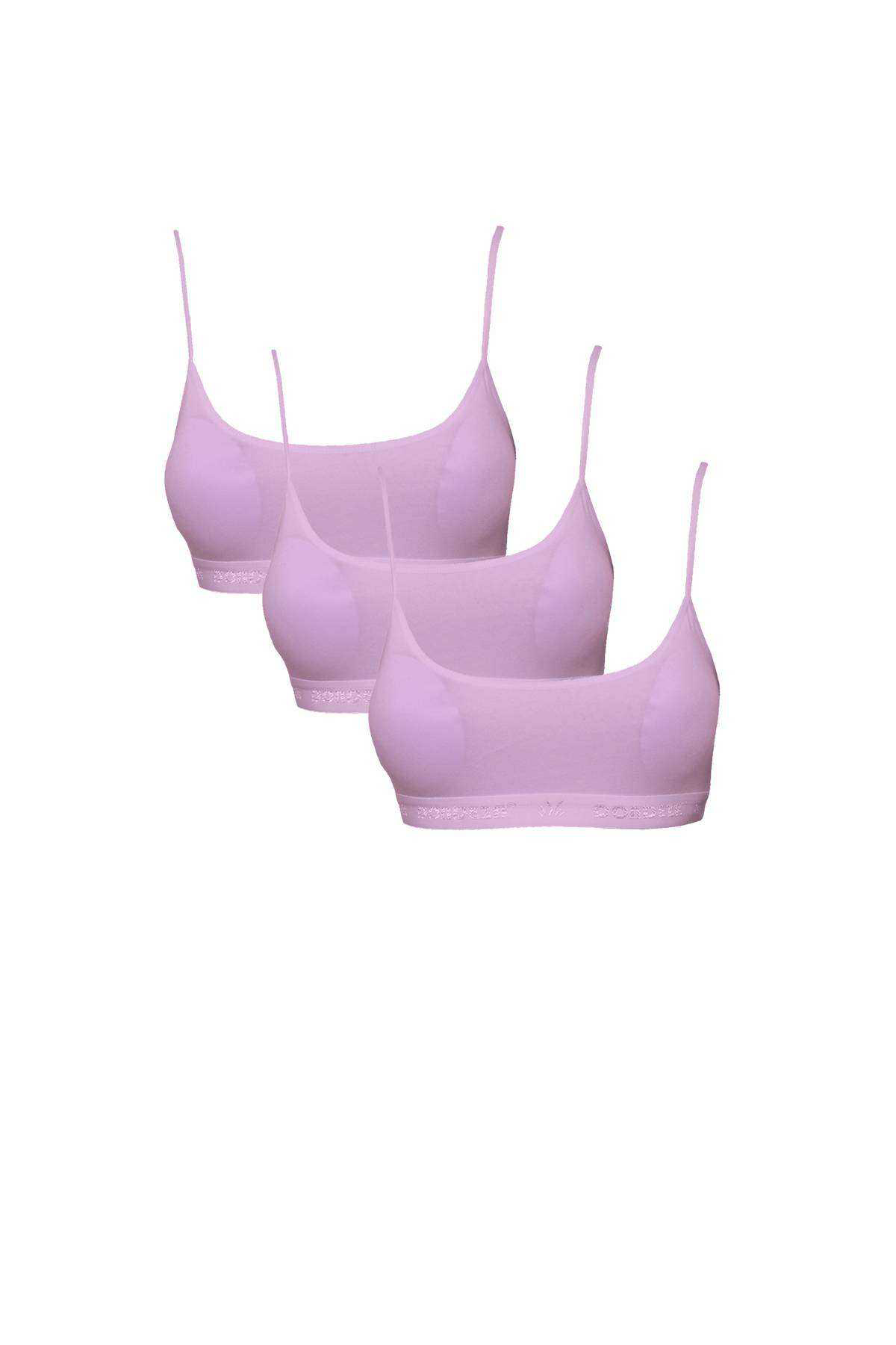 Just Cheap Store Pedli İp Askili Pembe Büstiyer 3 Adet