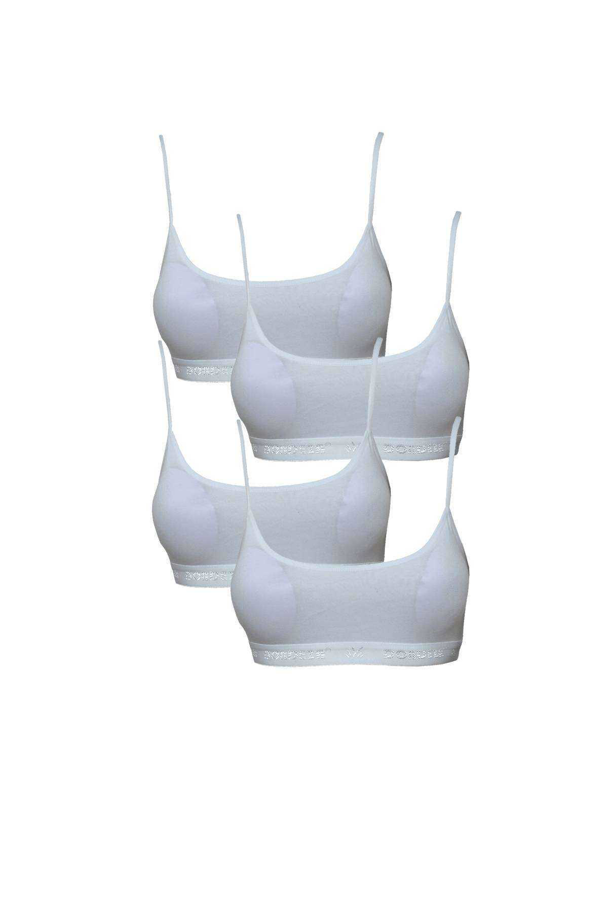 Just Cheap Store Pedli İp Askili Beyaz Büstiyer 4 Adet