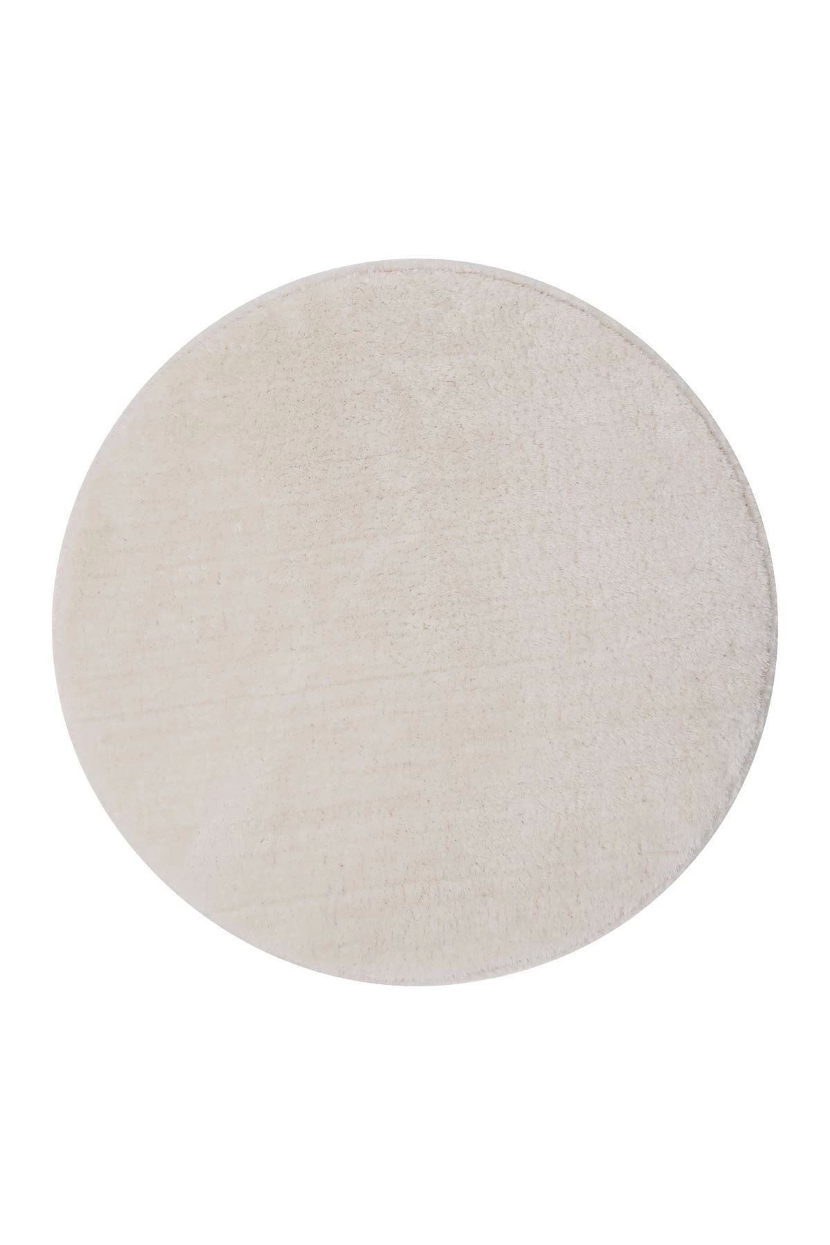 Dijidekor Peluş Hali Açik Vizon Cool Yikanabilir Yuvarlak Post Yolluk Kilim