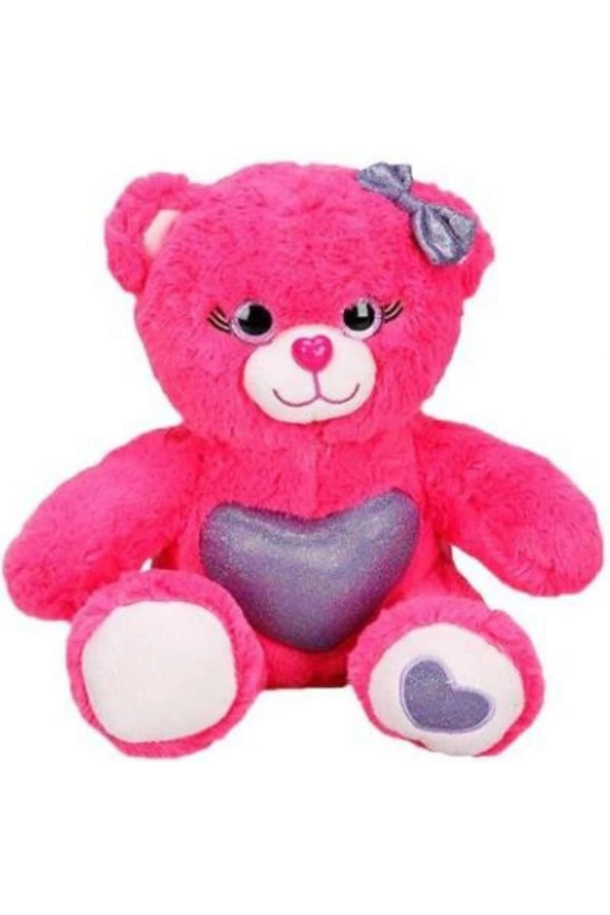 Easy Tedarik - Peluş Kalpli Oturan Ayicik 26 Cm