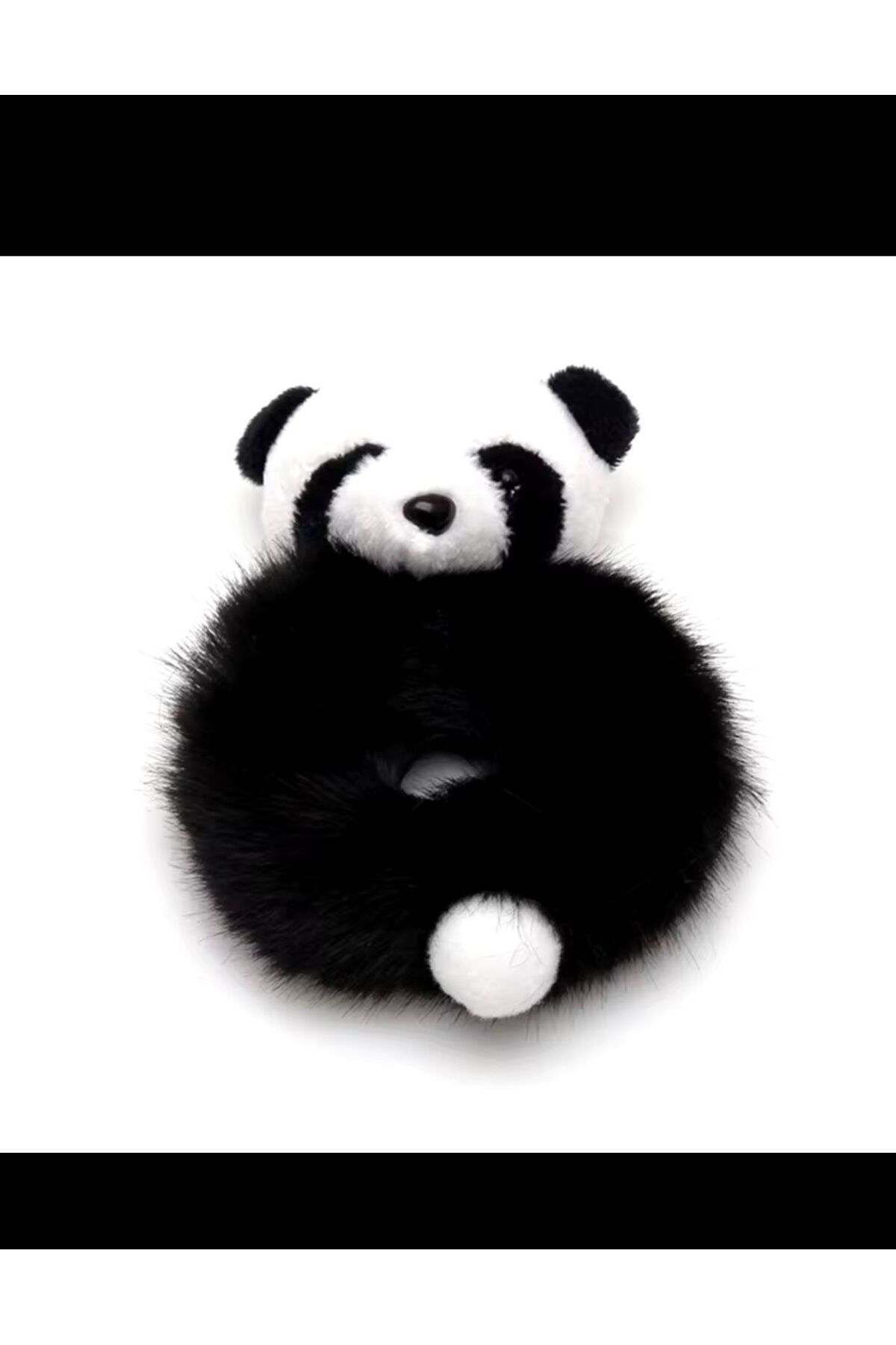 Arescollection Peluş Pandali Lastikli Saç Tokasi