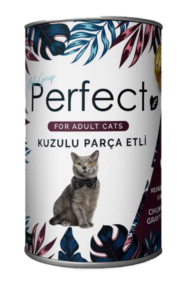 Perfect  Lamb Kuzu Eti Parçacikli Yetişkin Kedi Konservesi 400 Gr