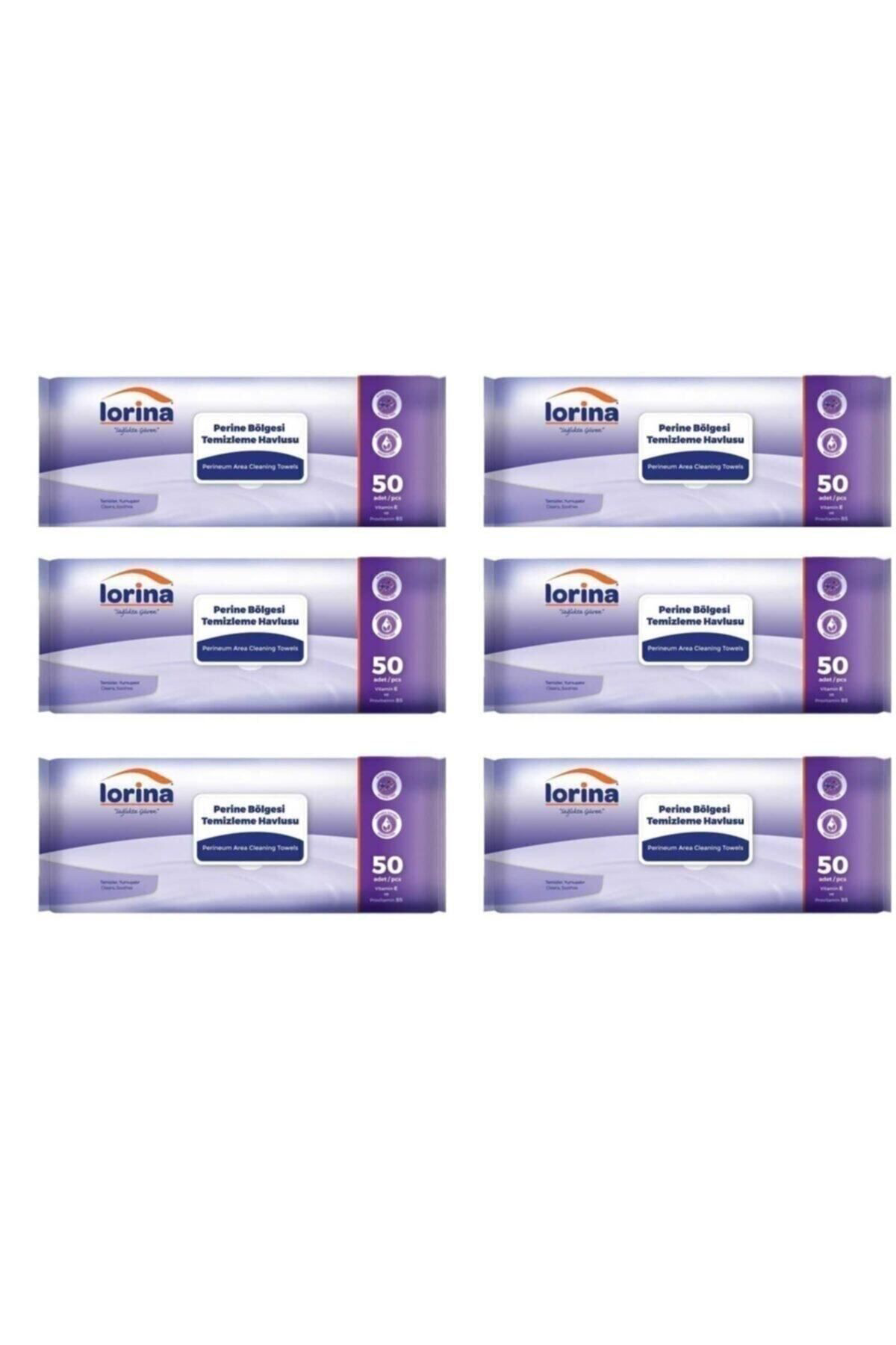 Lorina Perine Bölgesi Temizleme Havlusu (50 Li) 6 Paket