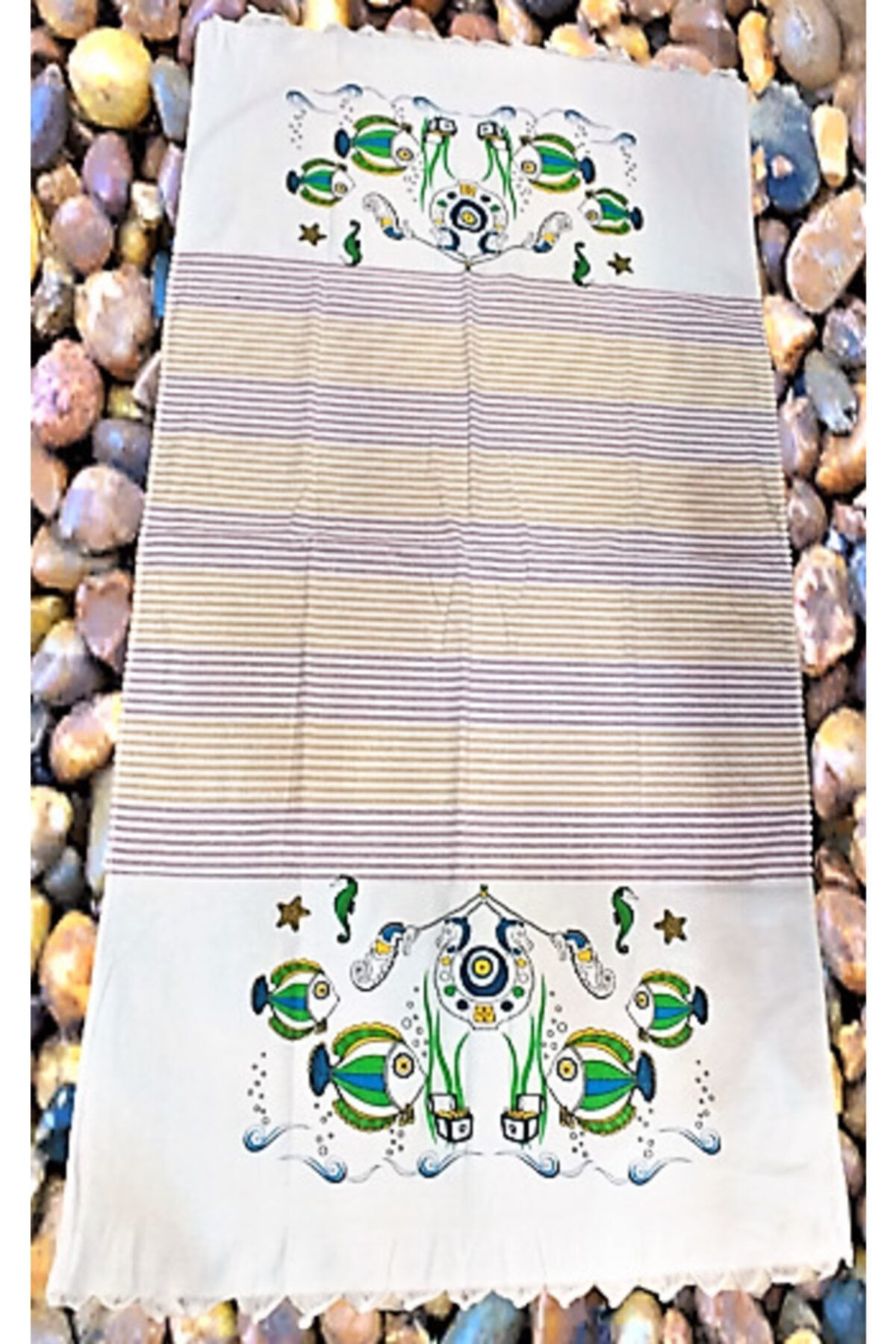 Zen Peştemal Plaj Ve Hamam Havlusu Balikli