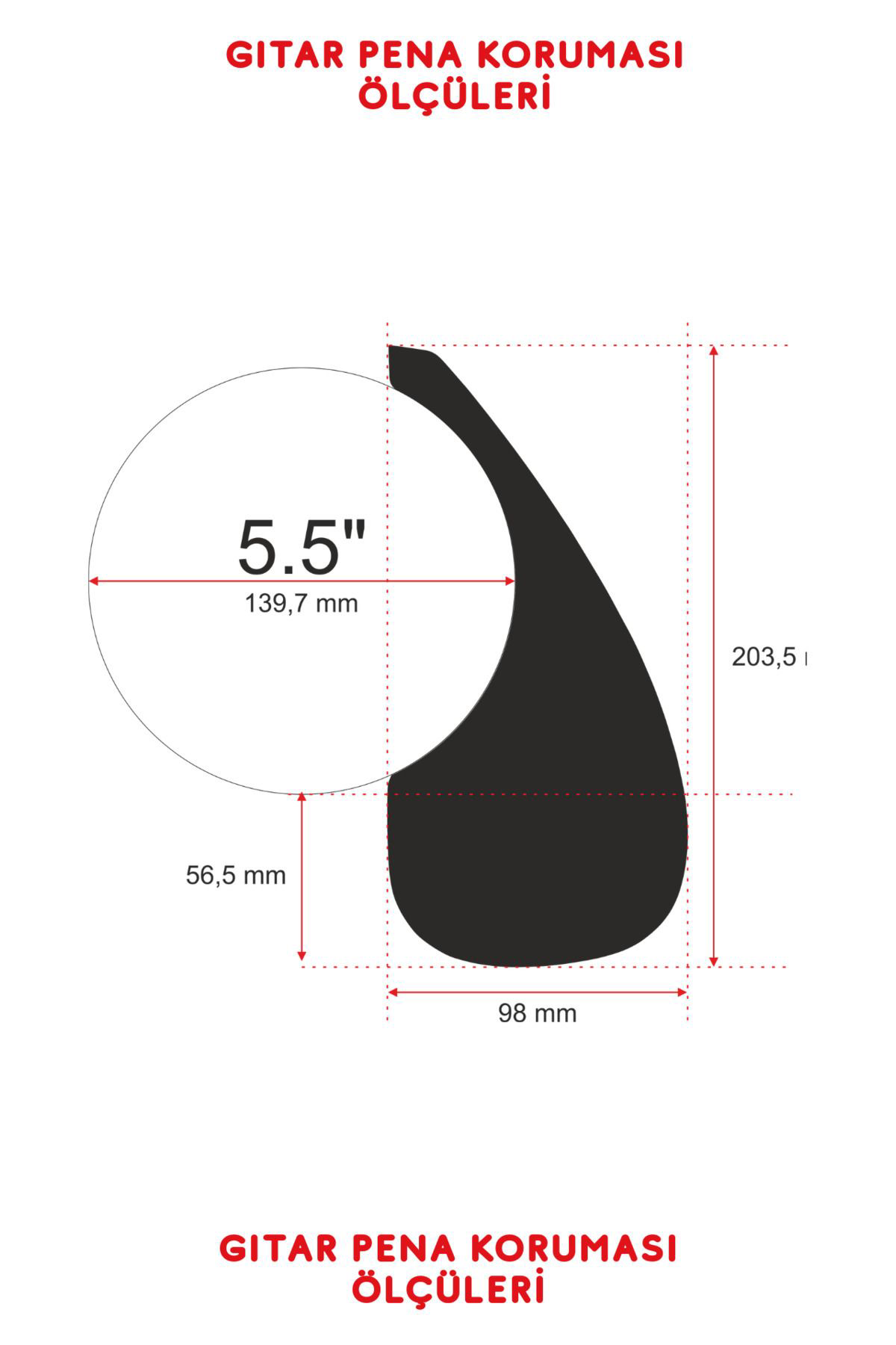 Salvador Pickguard Akustik Gitar Kendinden Yapişkanli (Pena Korumaliği)